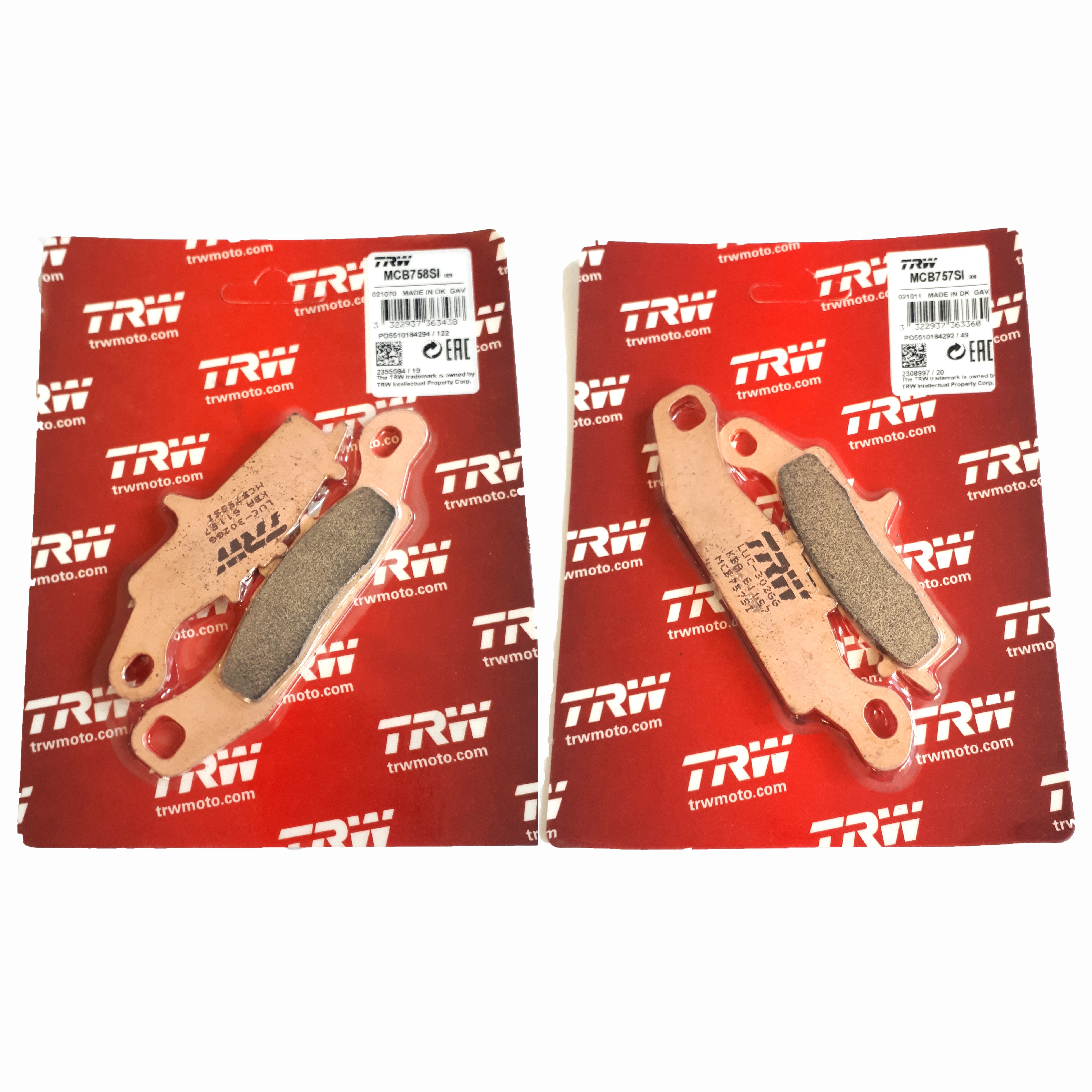 TRW Sinter Bremsbelagsatz vorne komplett für Kawasaki KVF650D Brute Force KFX450 KFX700