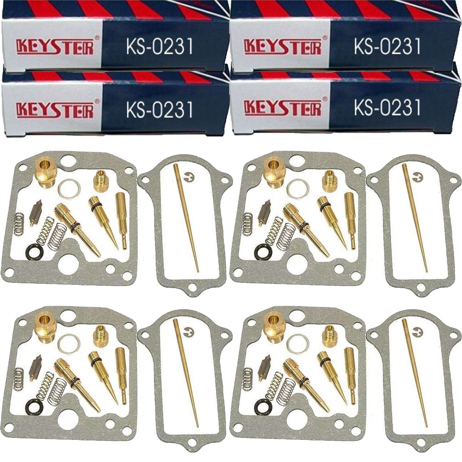 4x Keyster KS-0231 Vergaser Reparatursatz für Suzuki GS750/850 1978 - 1979 4 Kits