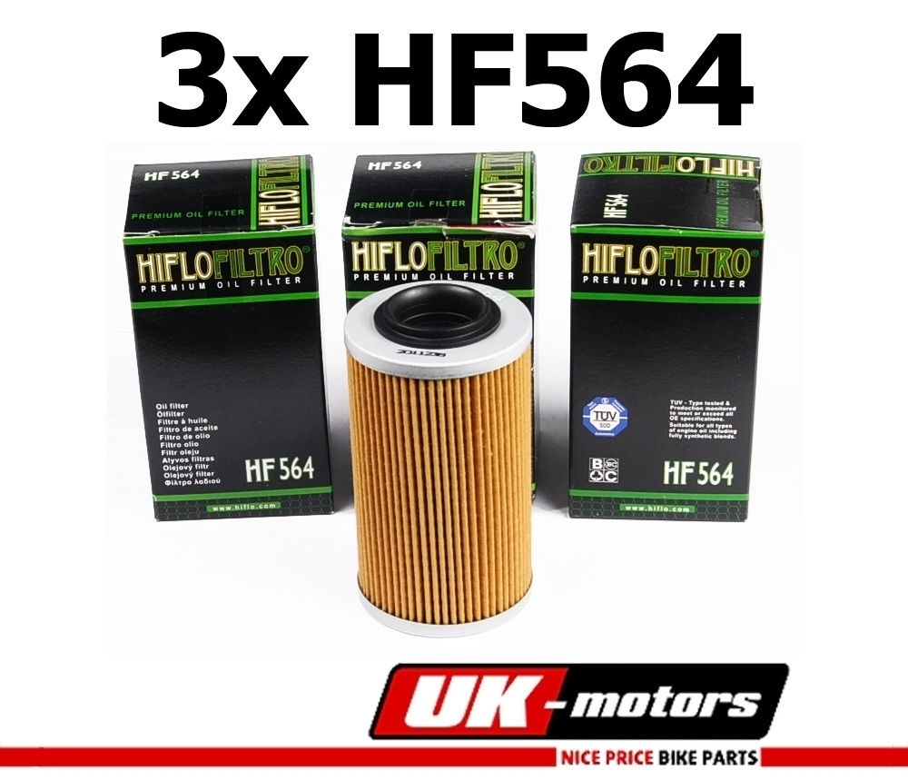 3x HIFLO HF564 Ölfilter für Aprilia RSV 1000 R Buell CR R 1125 Can-Am Spyder 1000