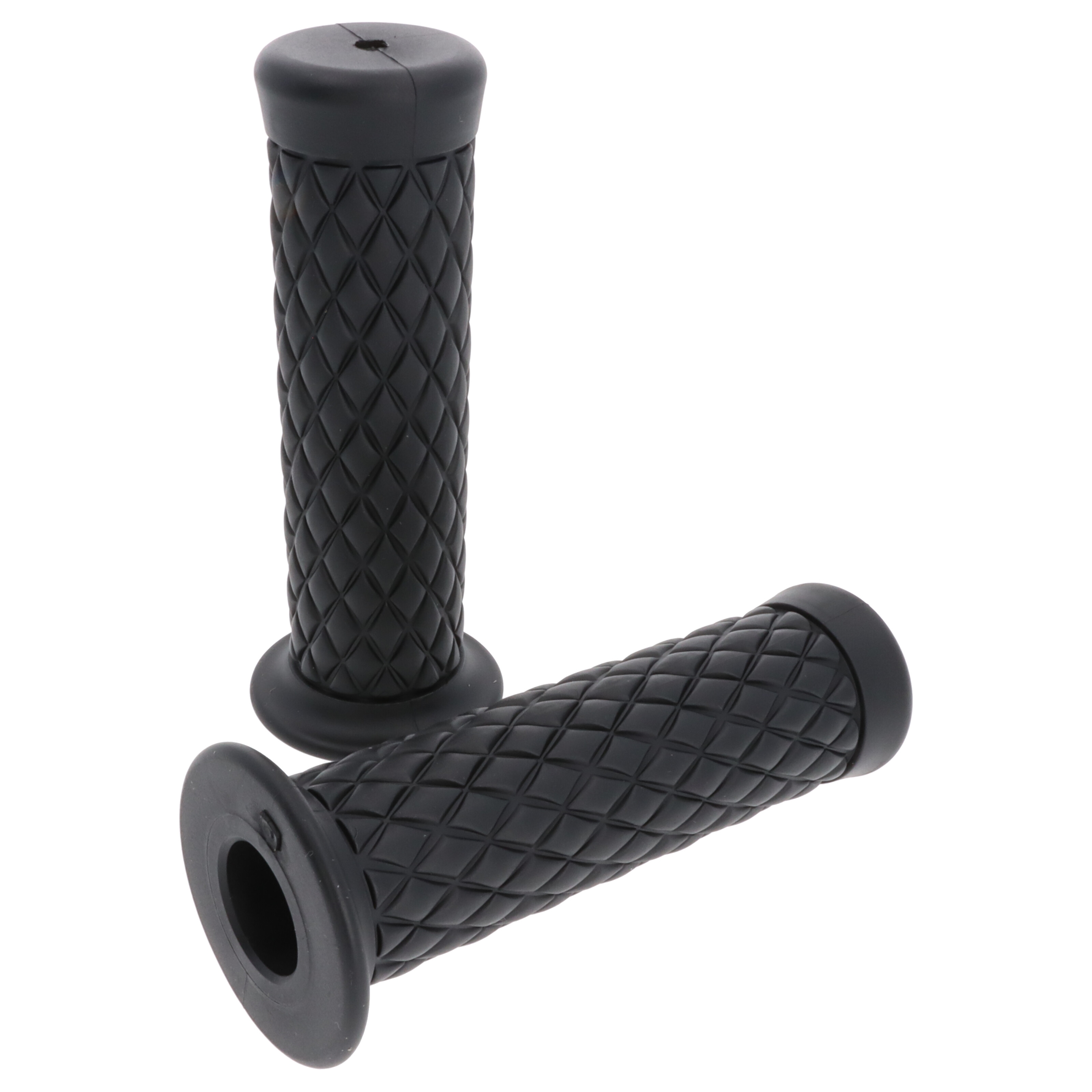 Motorrad Griffgummi-Paar schwarz 22/25mm für 7/8"-22 mm Lenker, Länge:124 mm