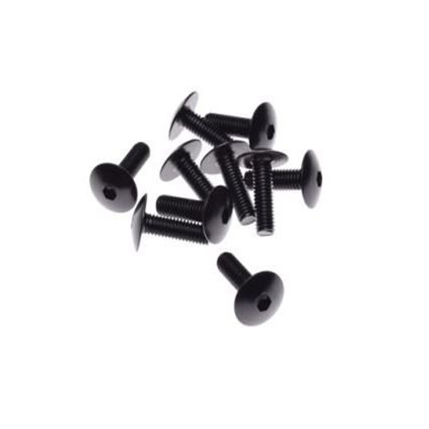 Verkleidungsschrauben-Satz Aluminium schwarz M6x1,0 (10 Stück) für Motorrad Roller