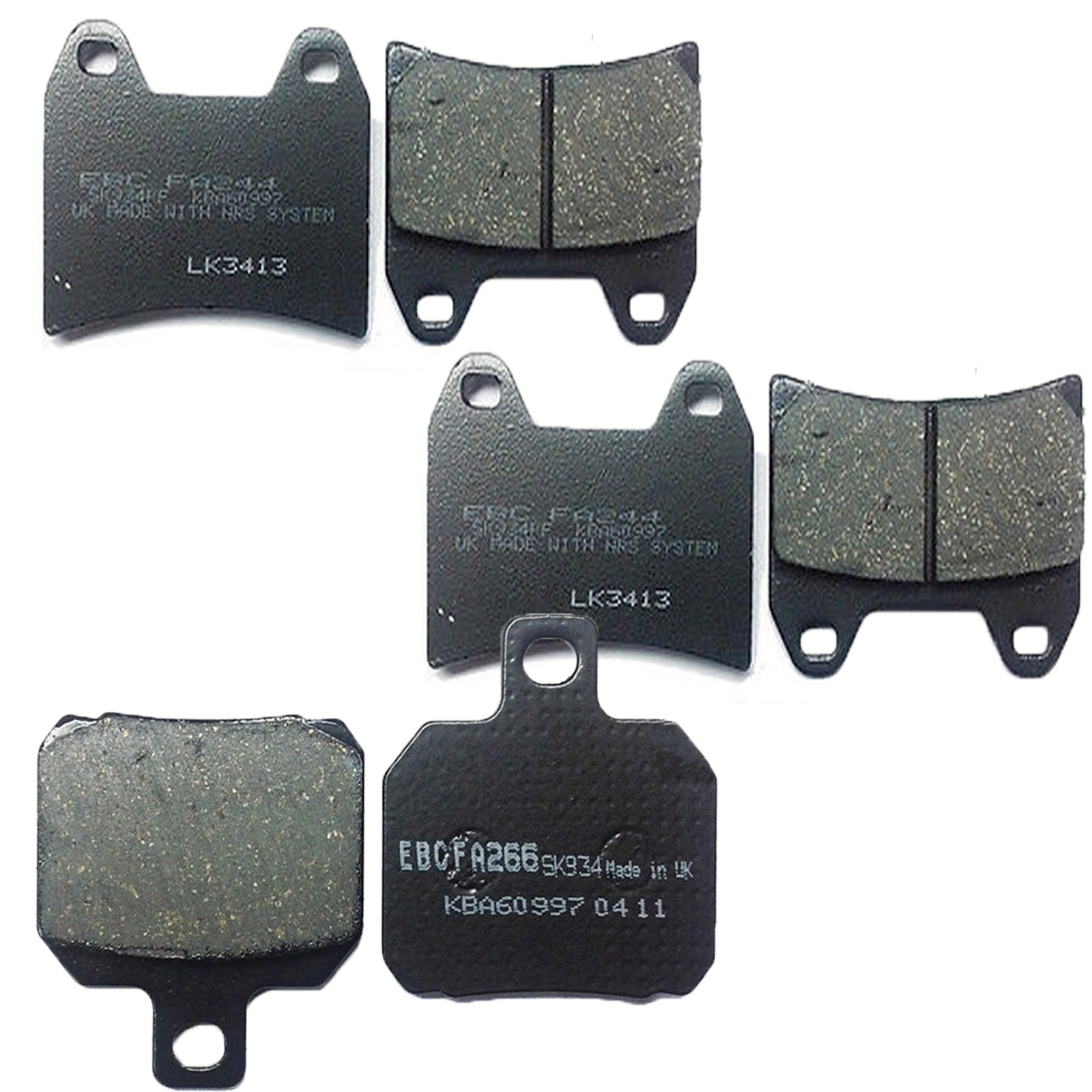EBC Bremsbelagsatz für Aprilia RSV SL 1000 Mille Falco Tuono Benelli TNT Tornado vorne+hinten
