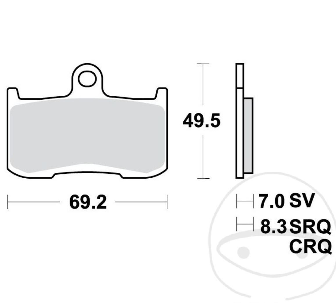 TRW MCB737CRQ Carbon Bremsbeläge vorne für Suzuki GSX1300 GSX-S750 Triumph Street Triple Tiger