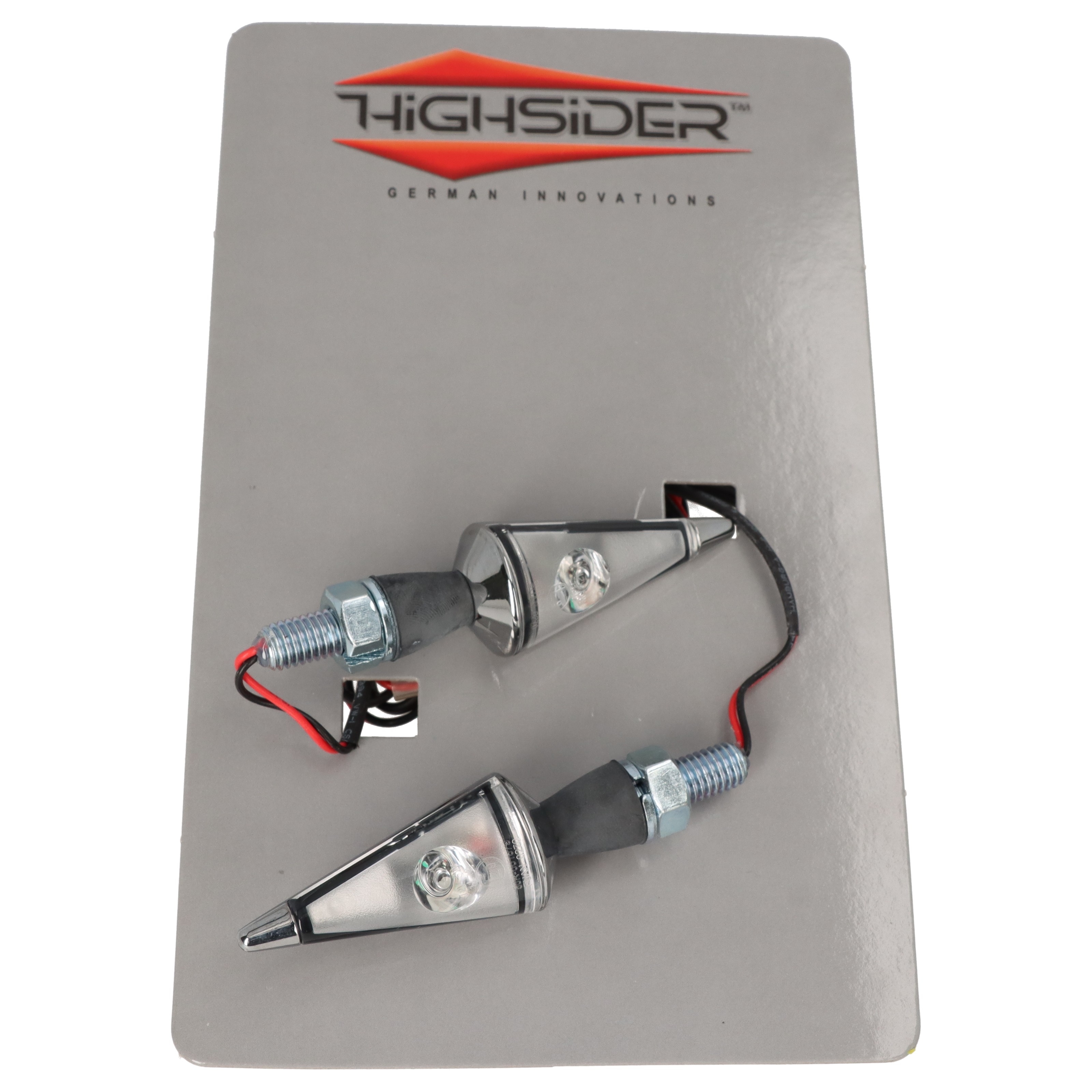 HIGHSIDER 203-246 Miniblinker universal für verschiedene Fahrzeuge M8 Glas chrom