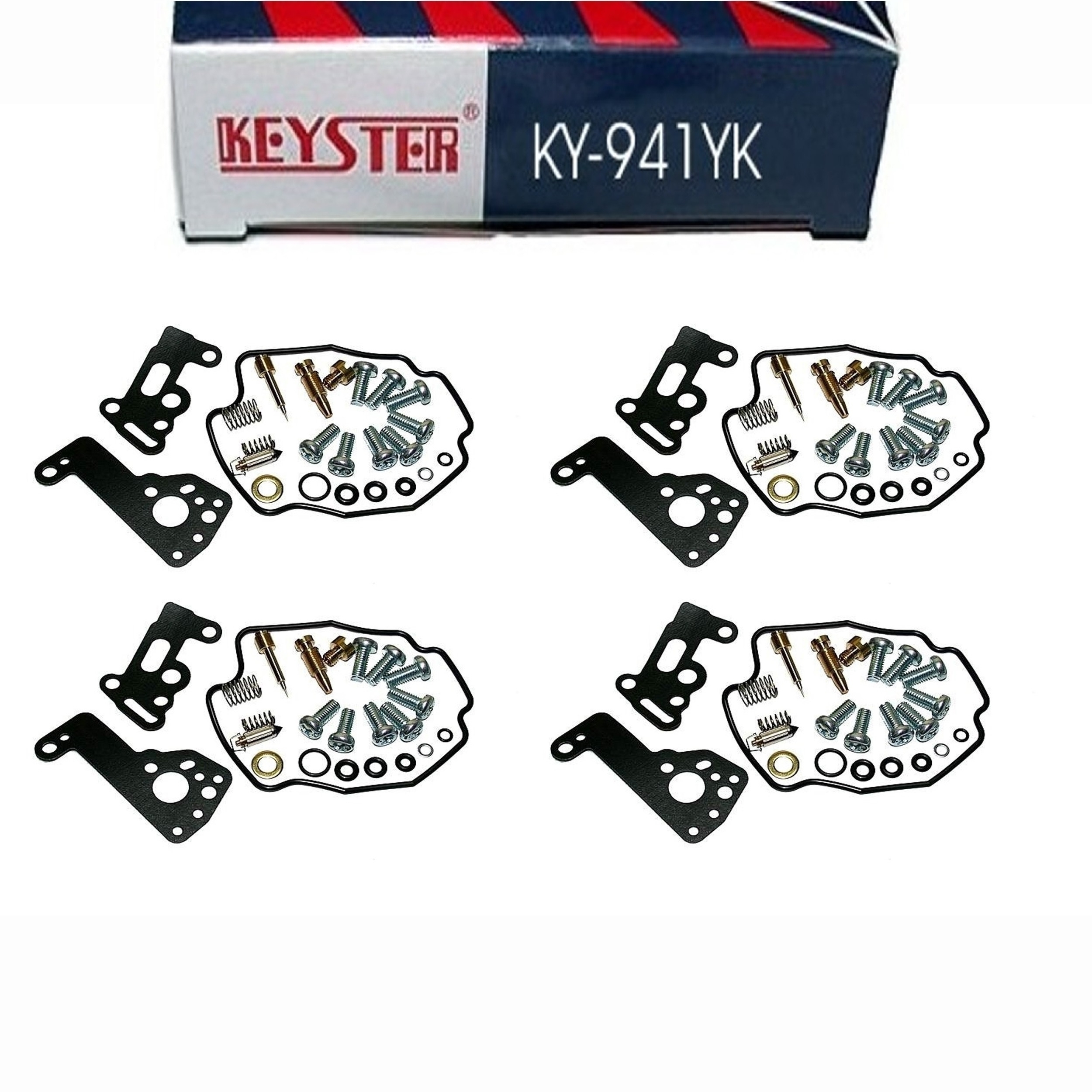 4x Keyster K-941YK Vergaser Reparatursatz für Yamaha VMX 1200 VMX 12 XV535 XVZ1300 XVZ1200