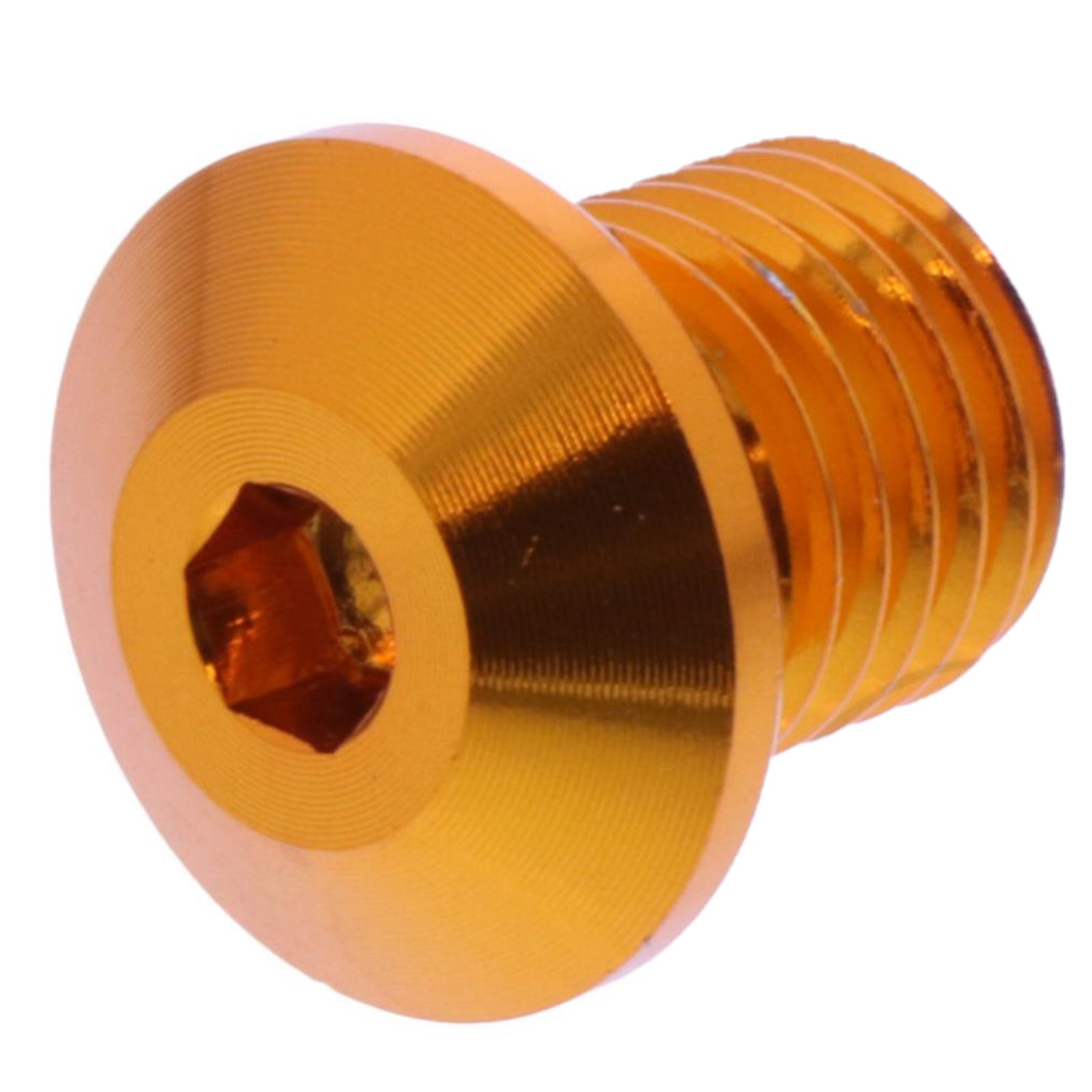 Abdeckschraube für Daytonaspiegel M10 x 1,25mm Rechtsgewinde Aluminium in gold