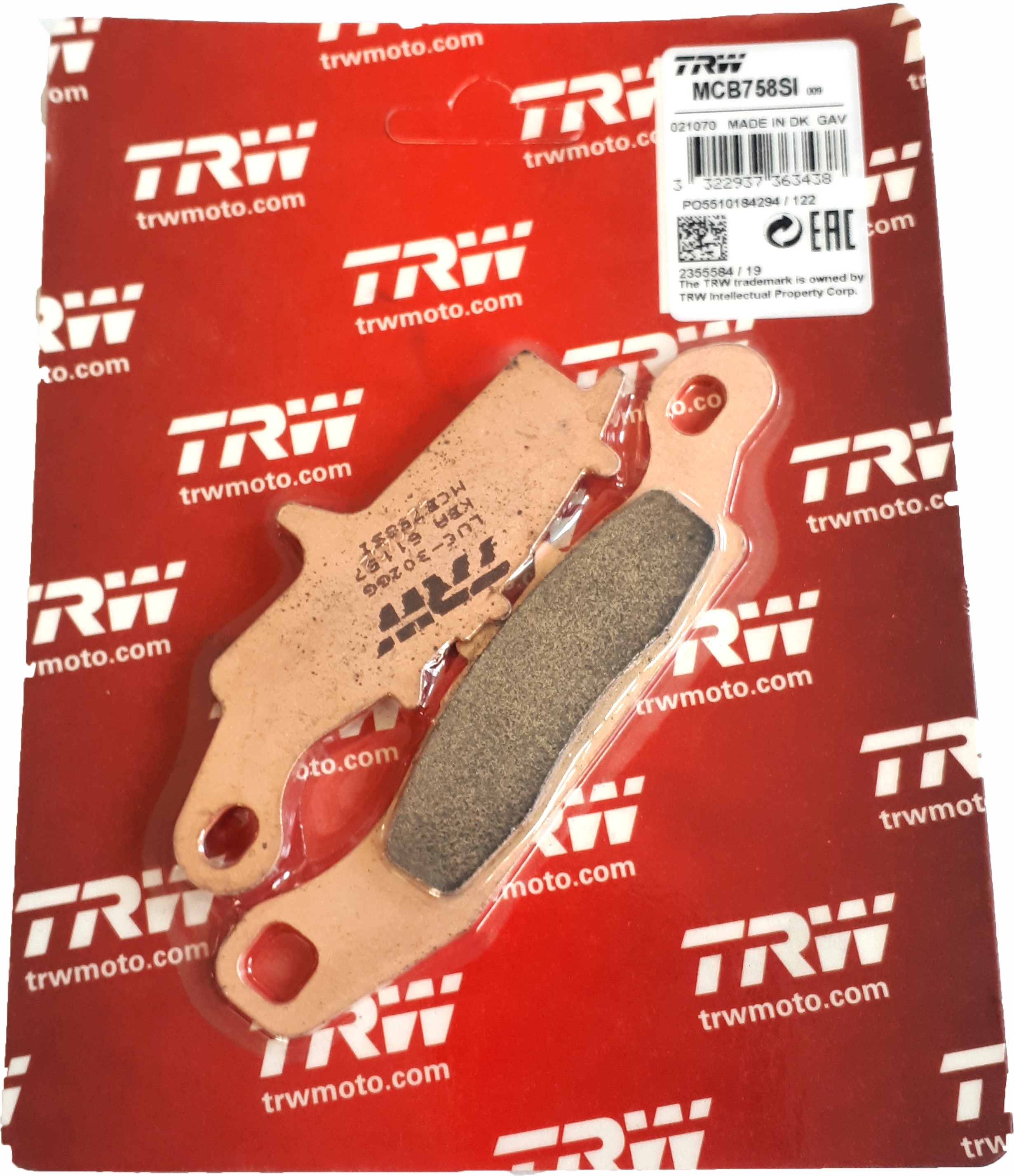 TRW MCB758SI Sintermetall Bremsbeläge vorne rechts für Kawasaki KVF650D Brute Force KFX450 KFX700