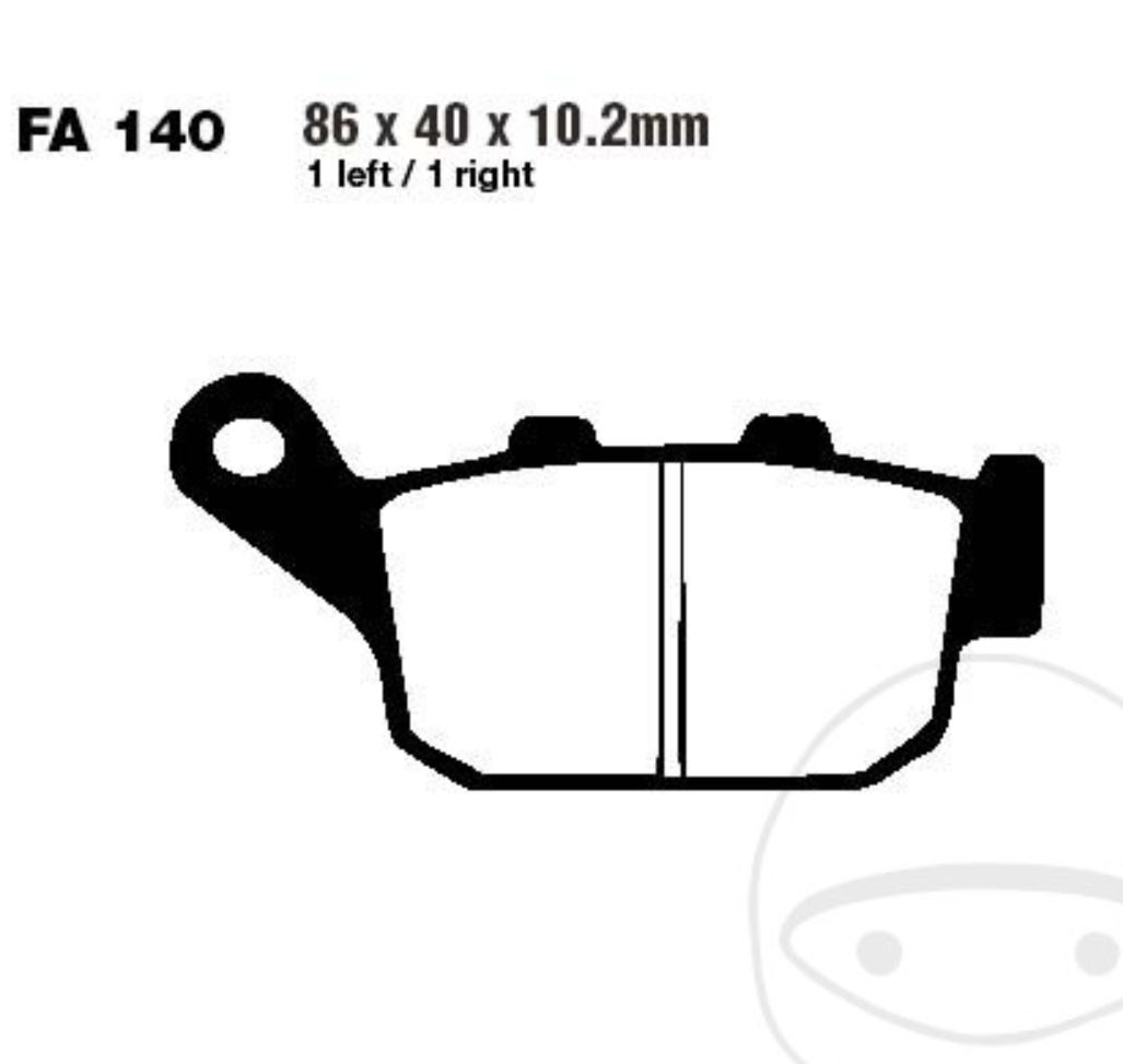 EBC Bremsbelagsatz für Honda NT 650 NT650 Deauville 1998 - 2001 vorne + hinten