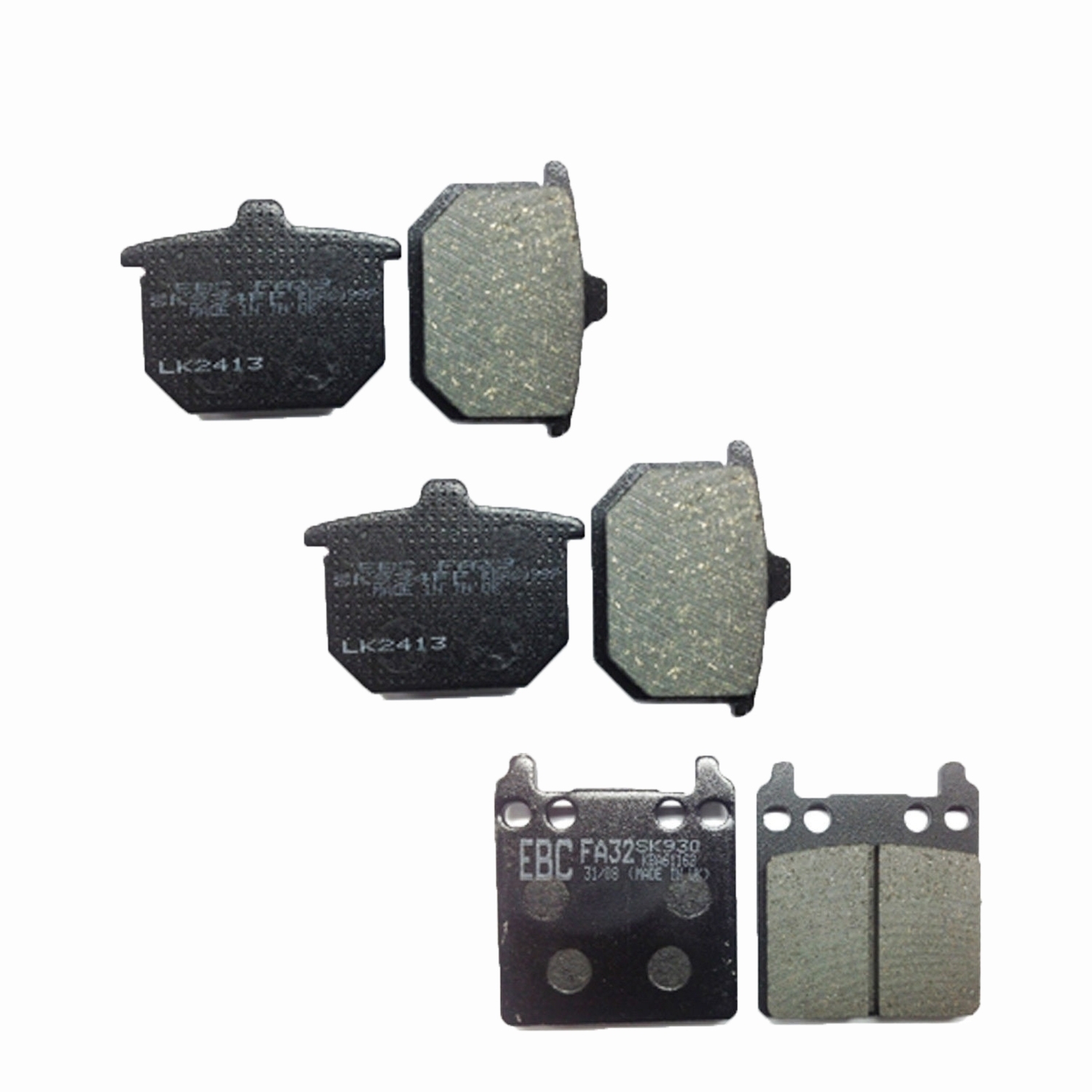 EBC Bremsbelag Set komplett vorne + hinten für Honda GL 1000 K Goldwing 1978 Z Goldwing 1979