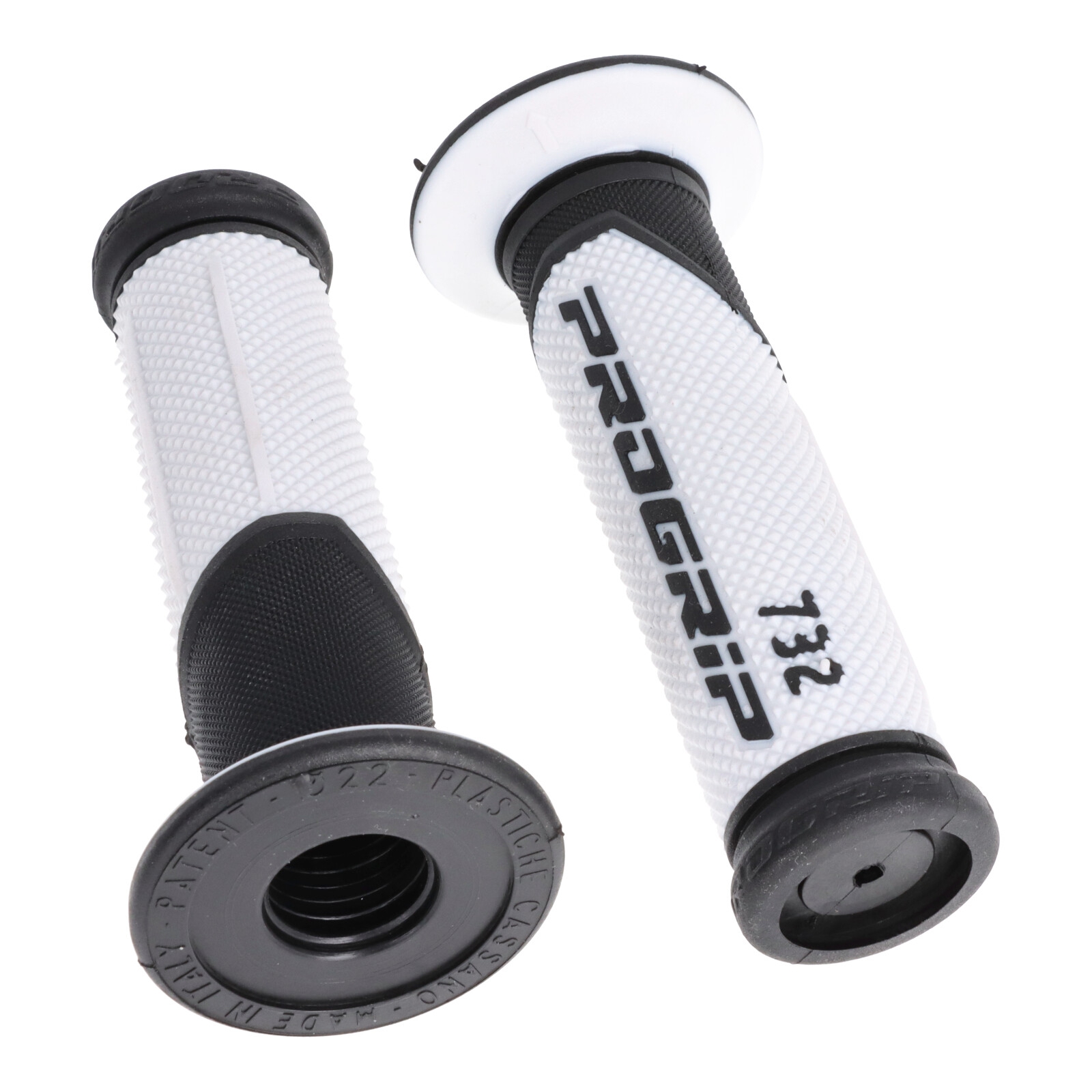 Progrip PA073200NE01-126 Griffe Griffgummi Schwarz-Weiß Motorrad Roller Bike Enduro Motocross