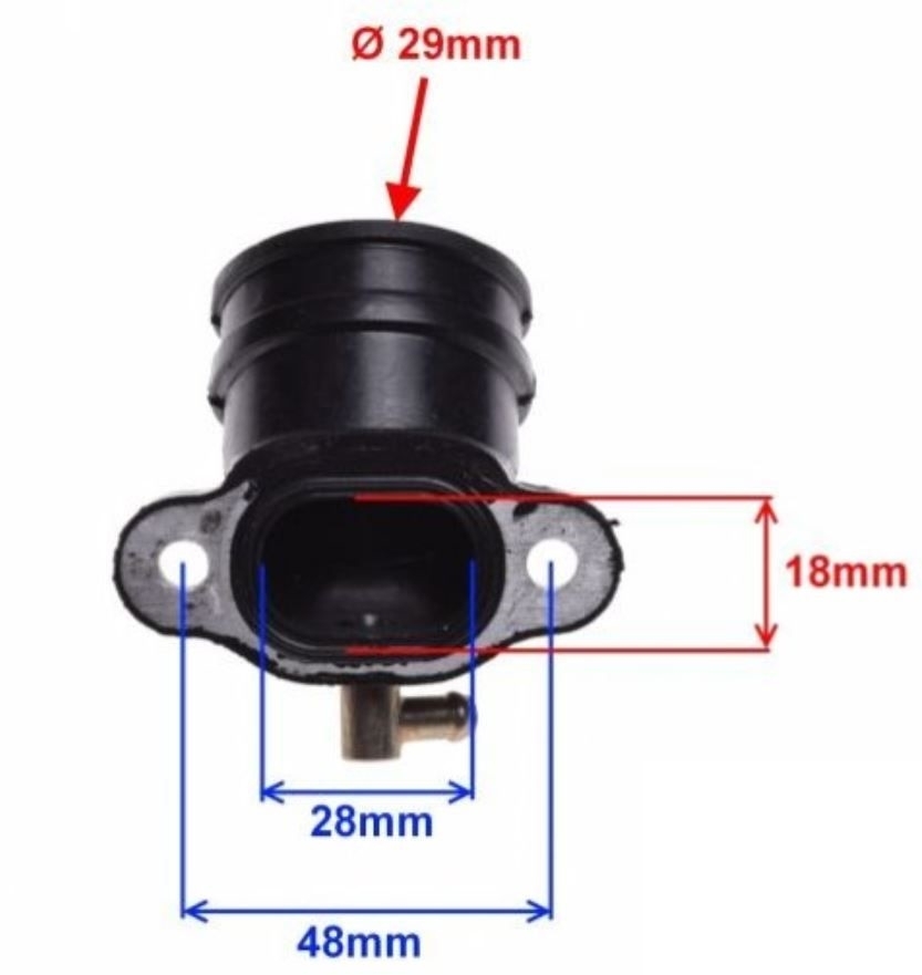 Ansaugstutzen für Piaggio Liberty 125 98-01 Sfera 125 95-98 Vespa ET4 125 96-00