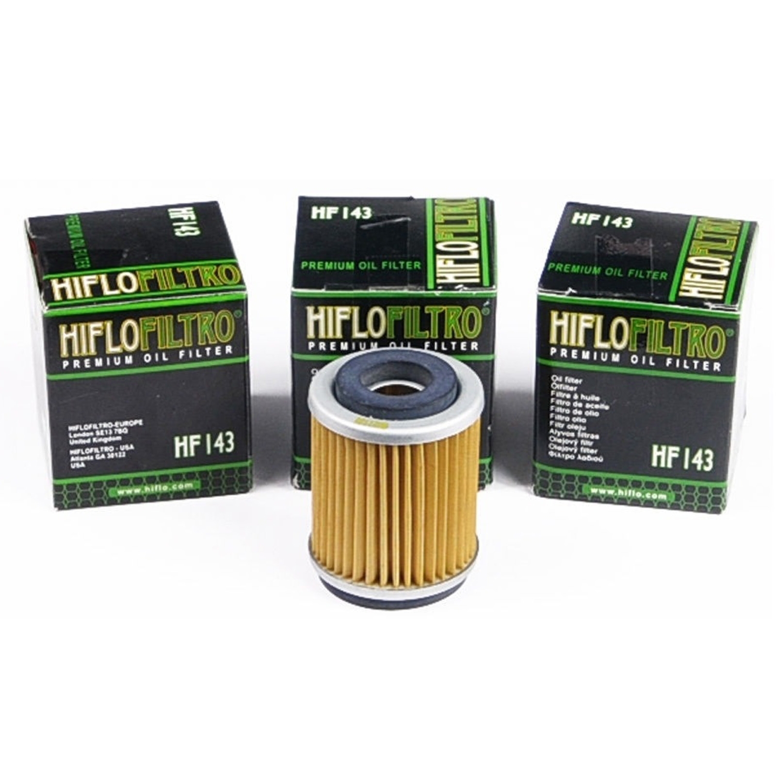 3x Hiflo HF143 Ölfilter für Yamaha TW125 TW200 SR125 BW200 XC125 XT225 XT350 YFM250 MBK