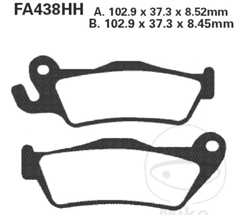 EBC Goldstuff Sintermetall Bremsbeläge FA438HH BMW K 1200 GT K12S/K44 2004-2008