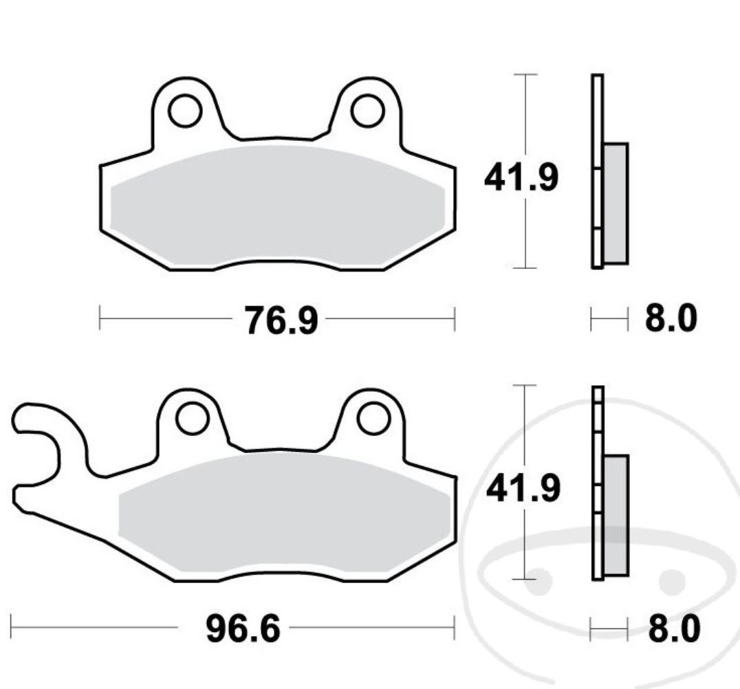 TRW MCB582SI Sintermetall Bremsbeläge für Kawasaki KX KLF KVF Suzuki RM DR LT- EN Yamaha YZ Husqvarna