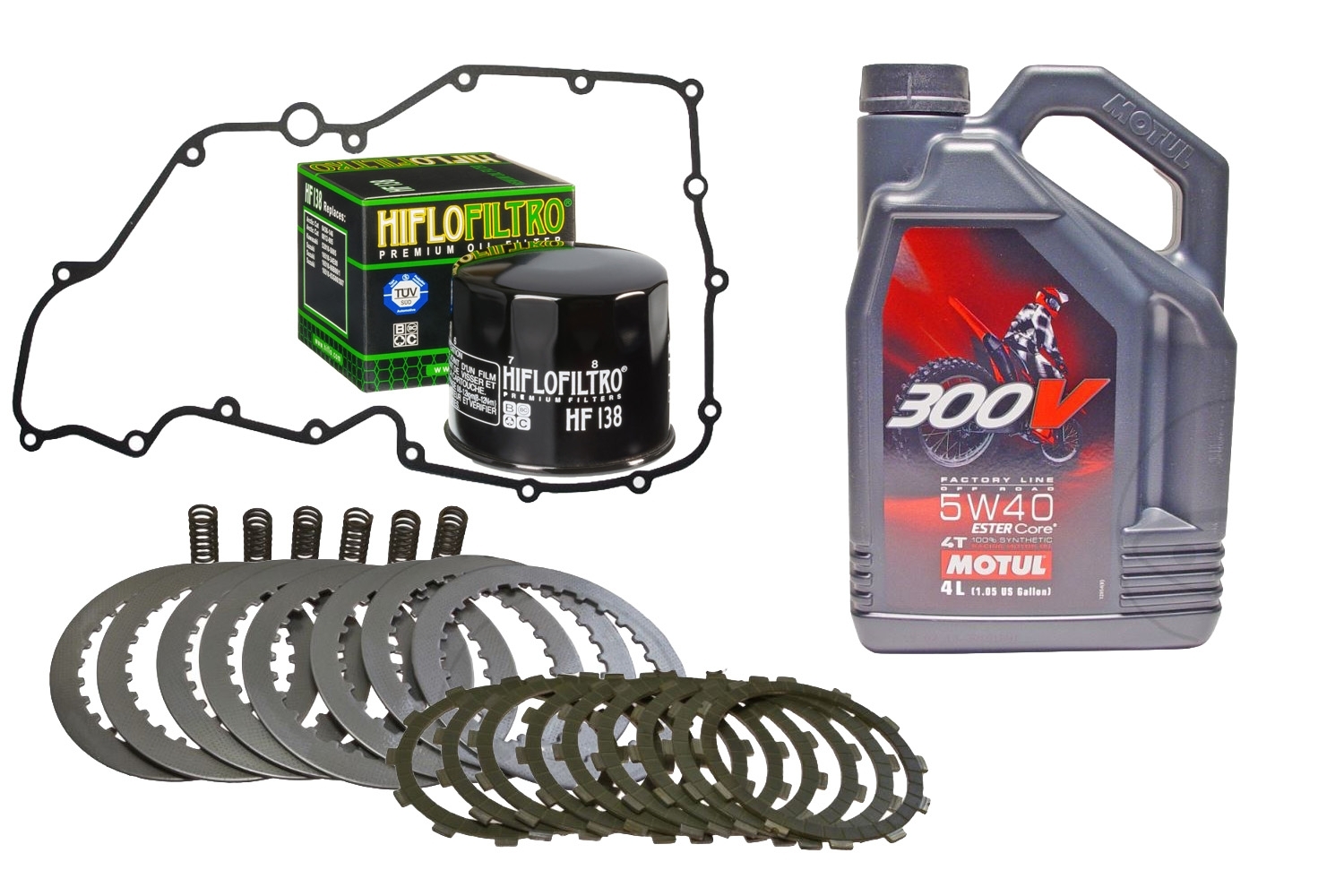 Kupplung Satz verstärkt mit Dichtung + Ölfilter + Öl für Aprilia Tuono 1000 V