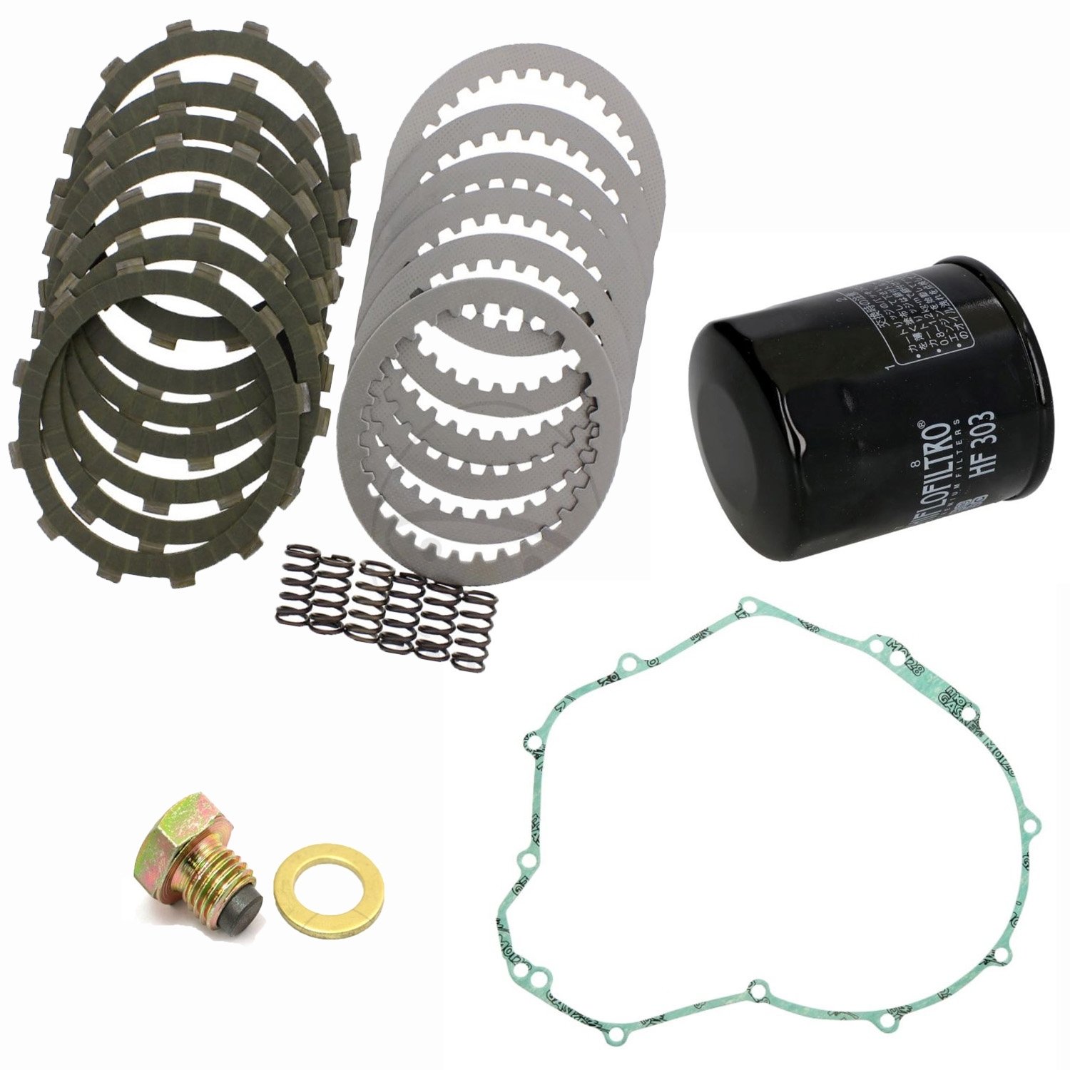 Set Kupplung Dichtung Öl Ölfilter Ablassschraube für Kawasaki ER-6N ER-6F