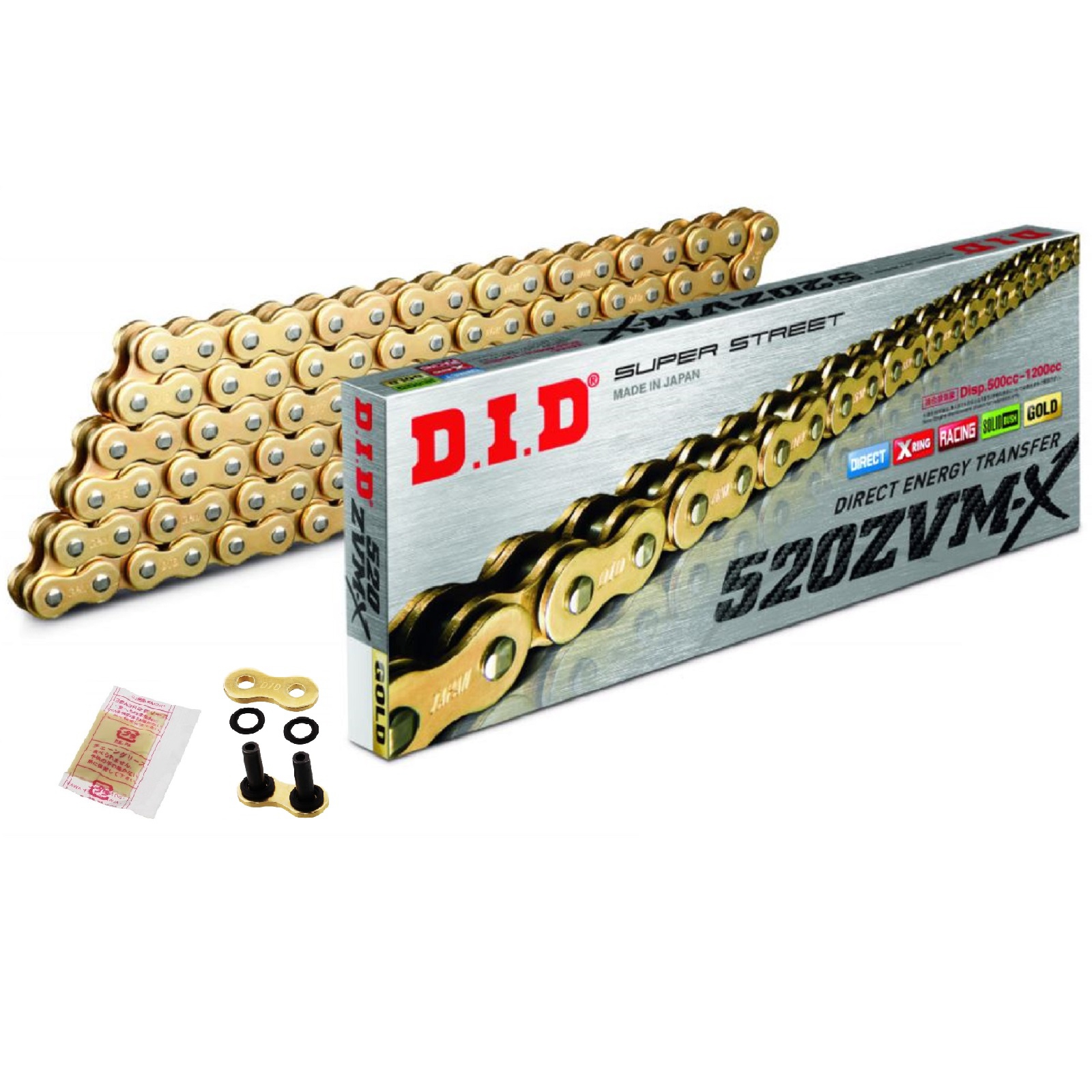 DID X-Ringkette G&G 520ZVMX/100 Kette offen mit Nietschloss