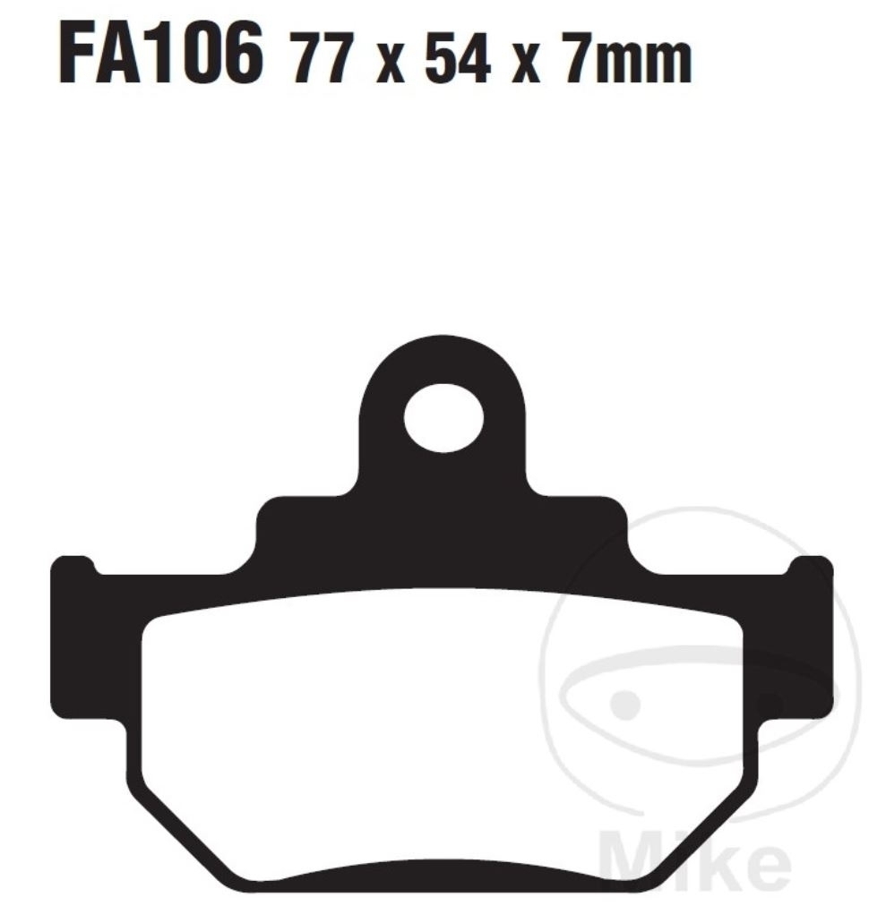 EBC Bremsbeläge FA106TT für Suzuki LS 650 GZ RM VL TU 125 250 500 Maico GM 250