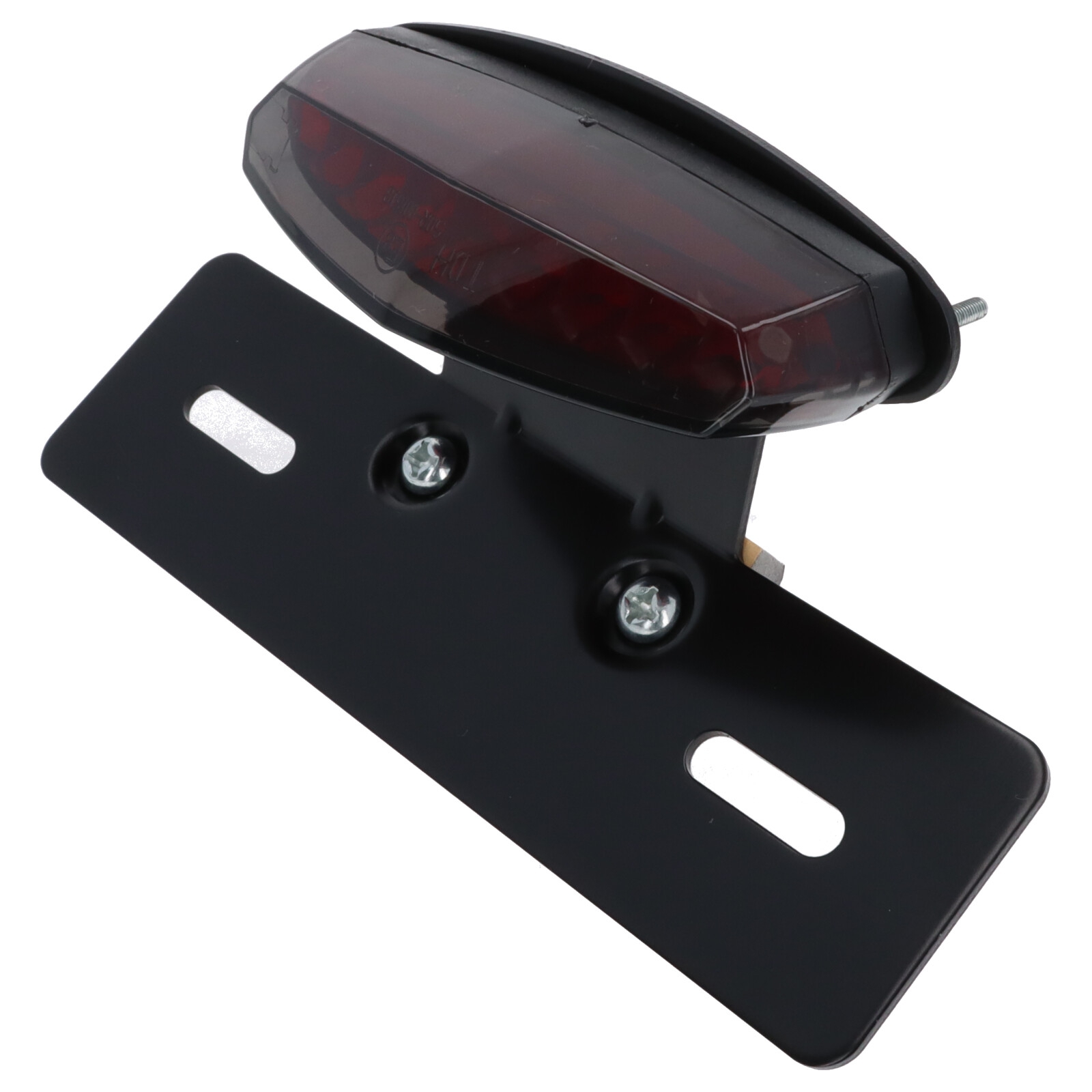 Universelle LED Rückleuchte für Motorräder und Roller M6 x 1.0 mm getönt, schwarzes Gehäuse