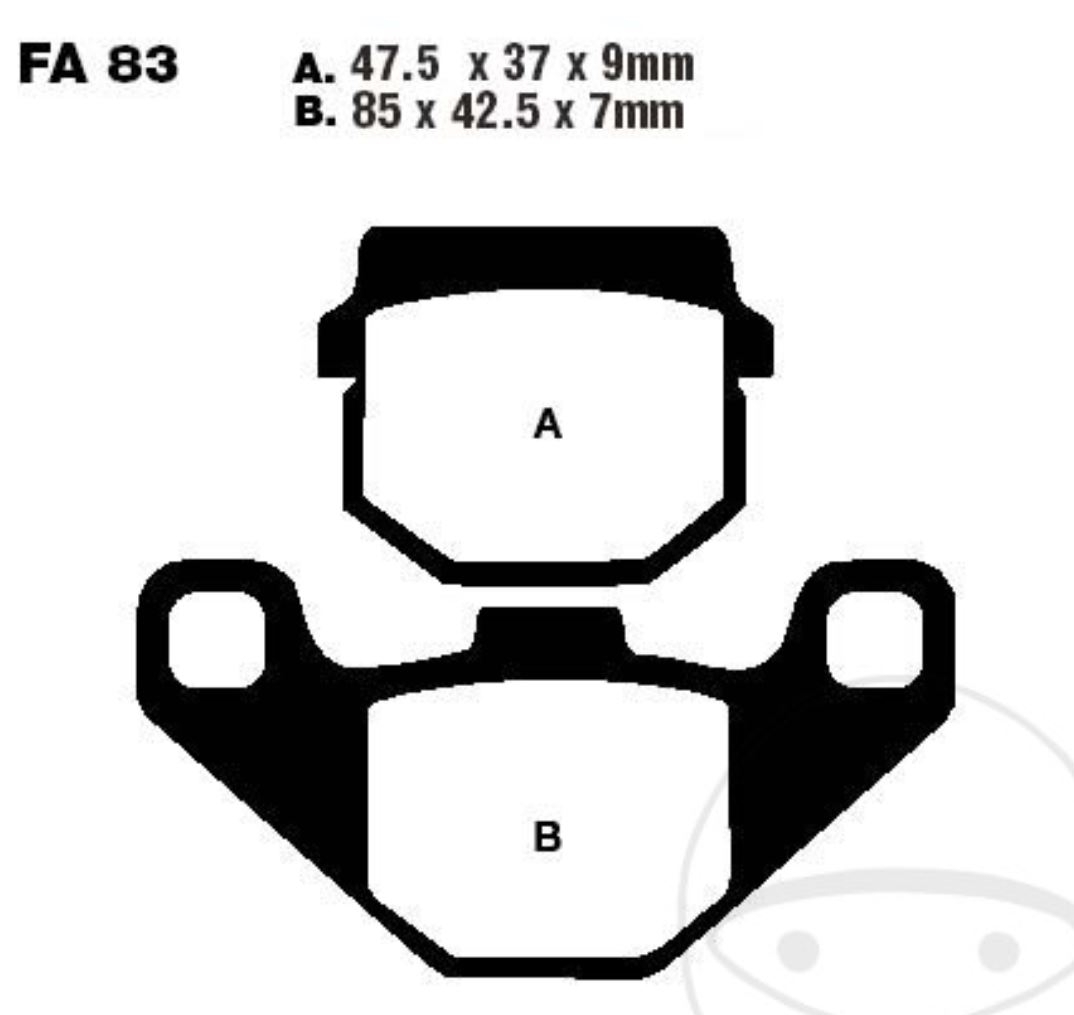Bremsbeläge SFA083HH für Sachs Hercules Reggae Limbo Splinter Squab SR 50 80 125