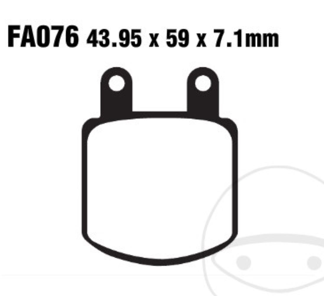 EBC FA076 Bremsbeläge hinten für Moto Morini 350 Sport