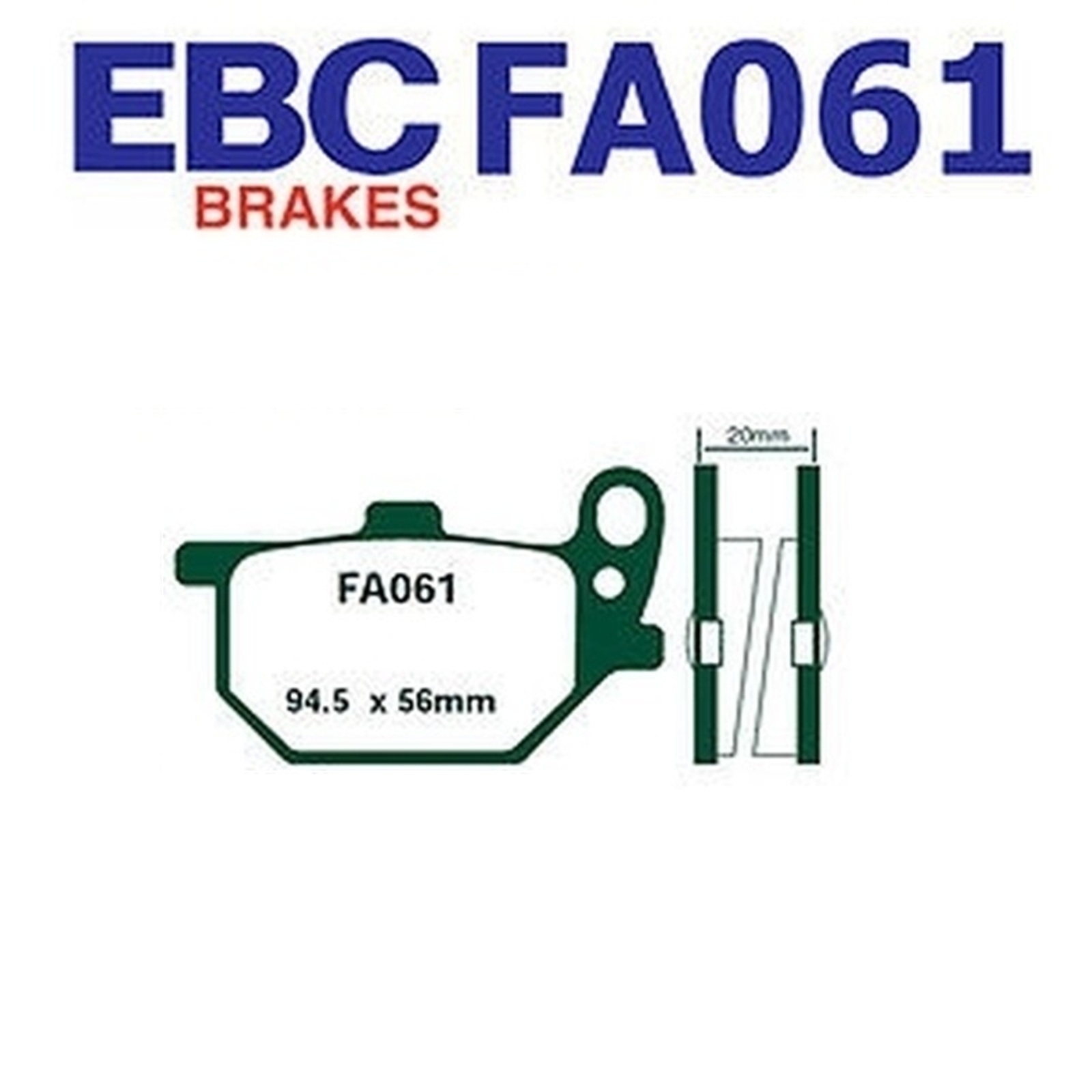 EBC Bremsbeläge FA061 für Yamaha XS 750 SE 3L3 XV 750 SE 5G5