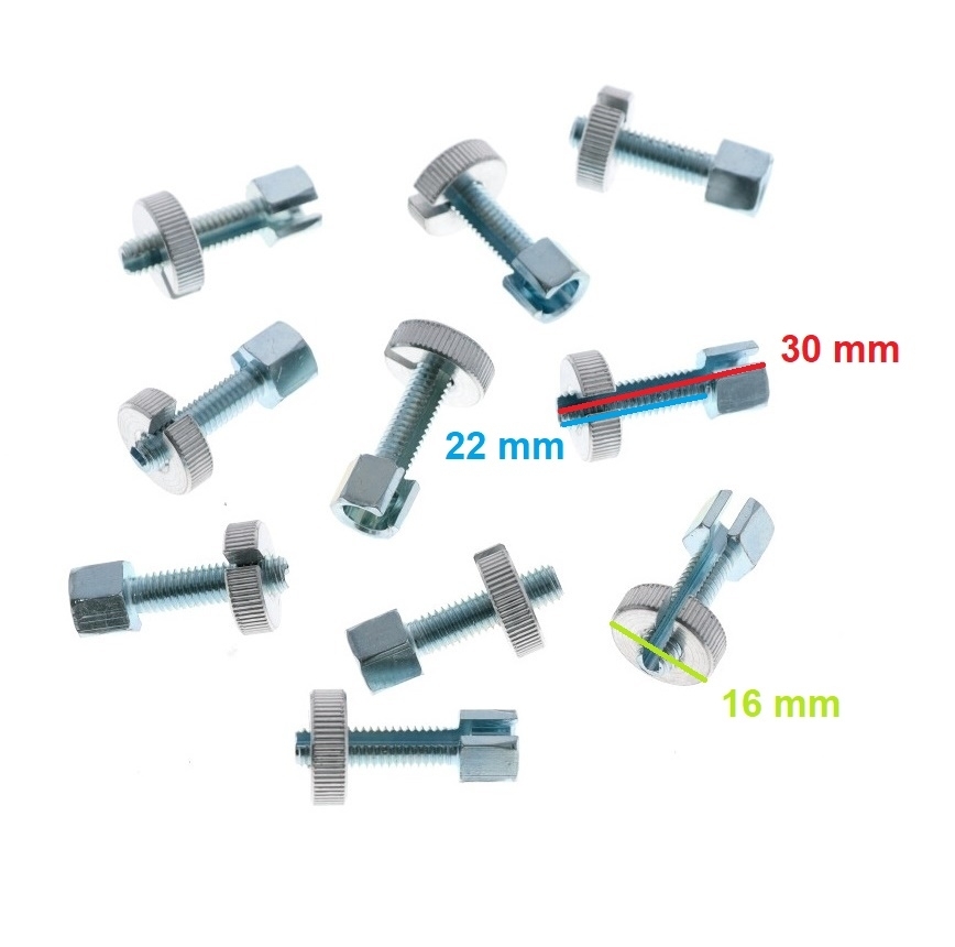 10x Einstellschraube Hebelschraube für Bowdenzug am Kupplungshebel Bremshebel M6 x 22