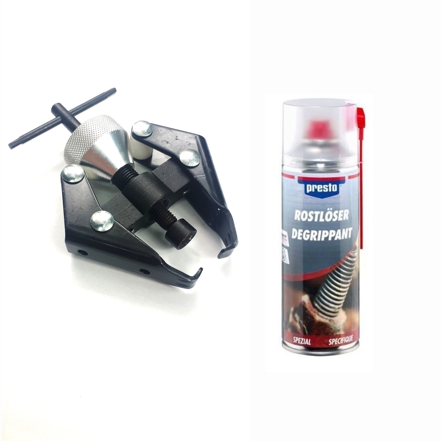 SET Zwei Arm Abzieher Scheibenwischer Wischerarm Abzieher Werkzeug + Rostlöser 150ml