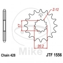 JT Ritzel 12 Zähne Teilung 428  / 1556.12