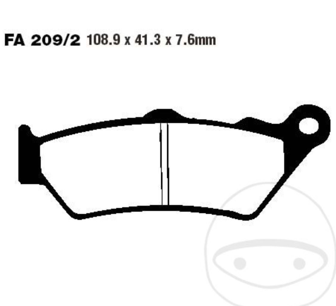 EBC Bremsbeläge FA209/2V für Aprilia BMW Moto Pegaso ETV F R G K