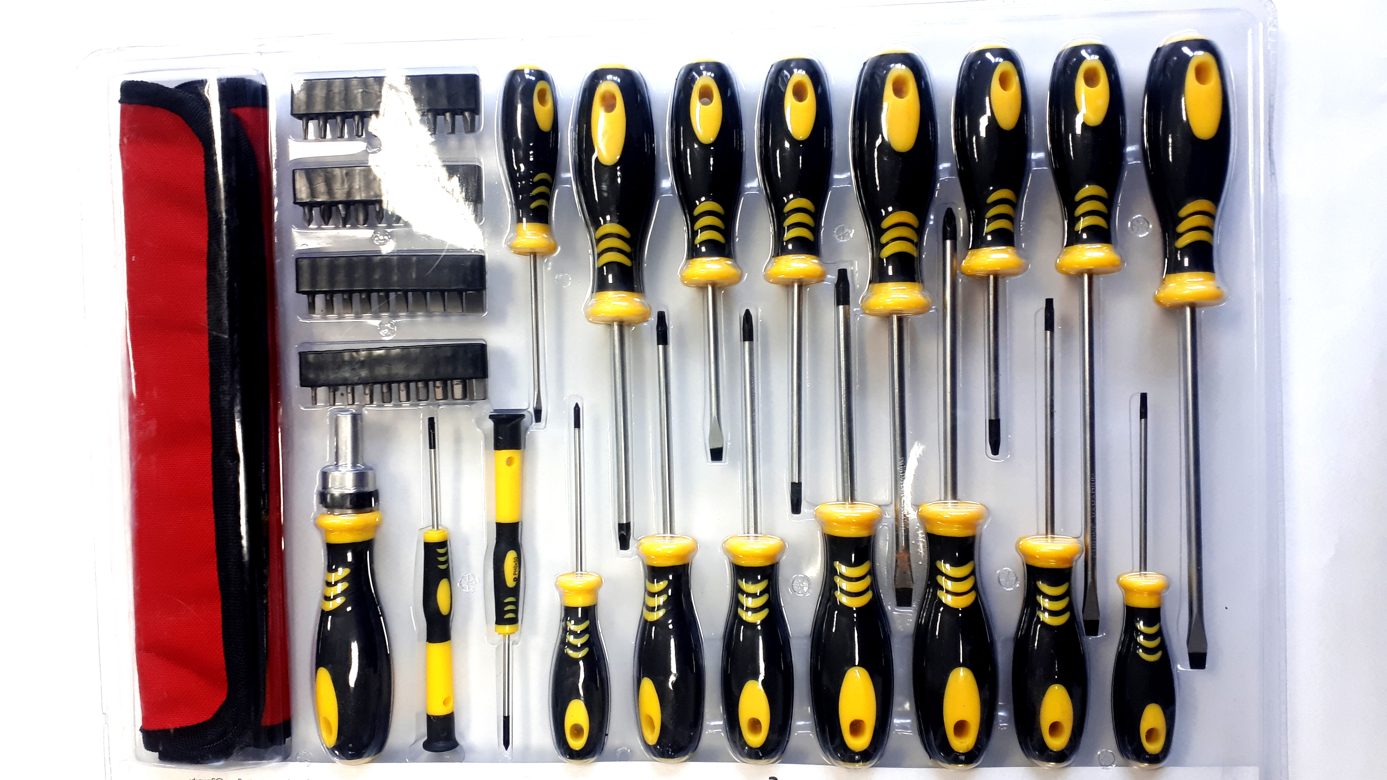 59 teiliges Schraubendreher Schraubenzieher und Bit Set für Torx® Schrauben Kreuzschlitz Schlitz