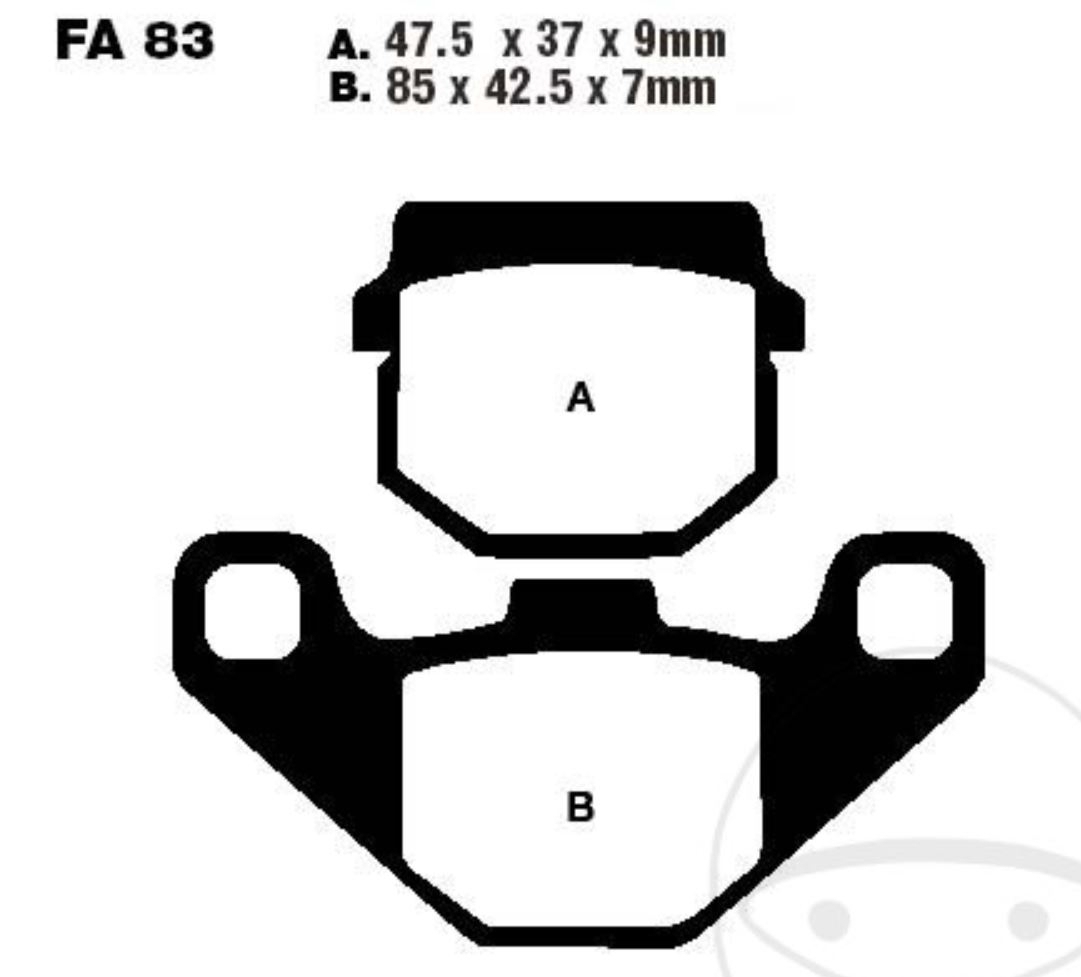 Bremsbeläge SFAC083 für Sachs Hercules Reggae Limbo Splinter Squab SR 50 80 125