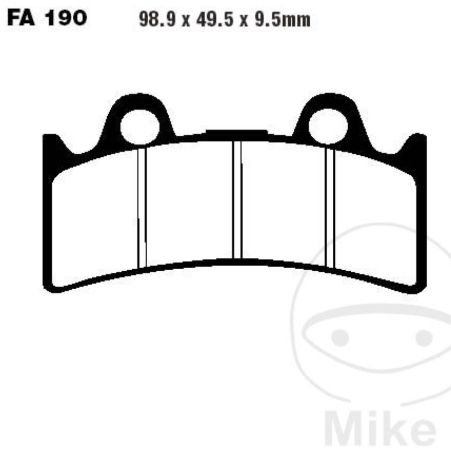 Bremsbeläge EPFA190HH für Triumph Daytona 900 Super III Yamaha YZF R SP FZR 1000
