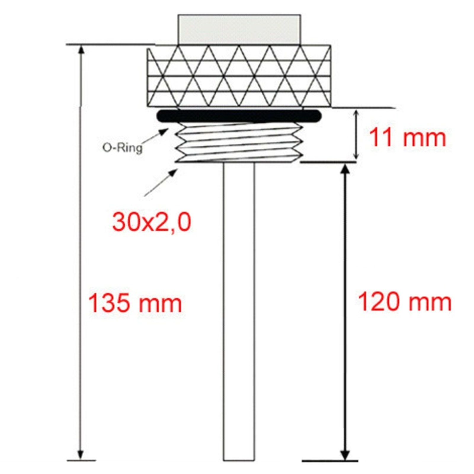 JMP Öltemperatur Direktmesser für BMW F650 Aprilia Pegaso 650 Yamaha SR 500 XT600 XT550