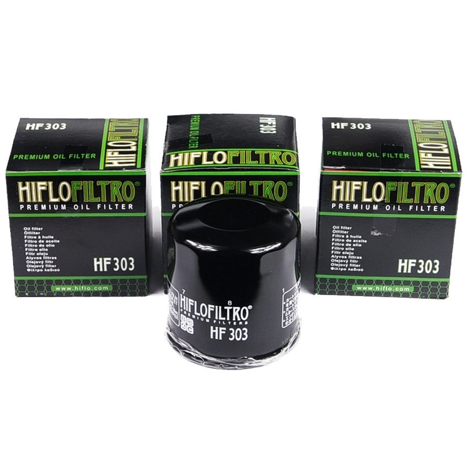 3x HIFLO Ölfilter für Honda CB CBR Yamaha FZR XJ Kawasaki EN ER6 KLE Polaris