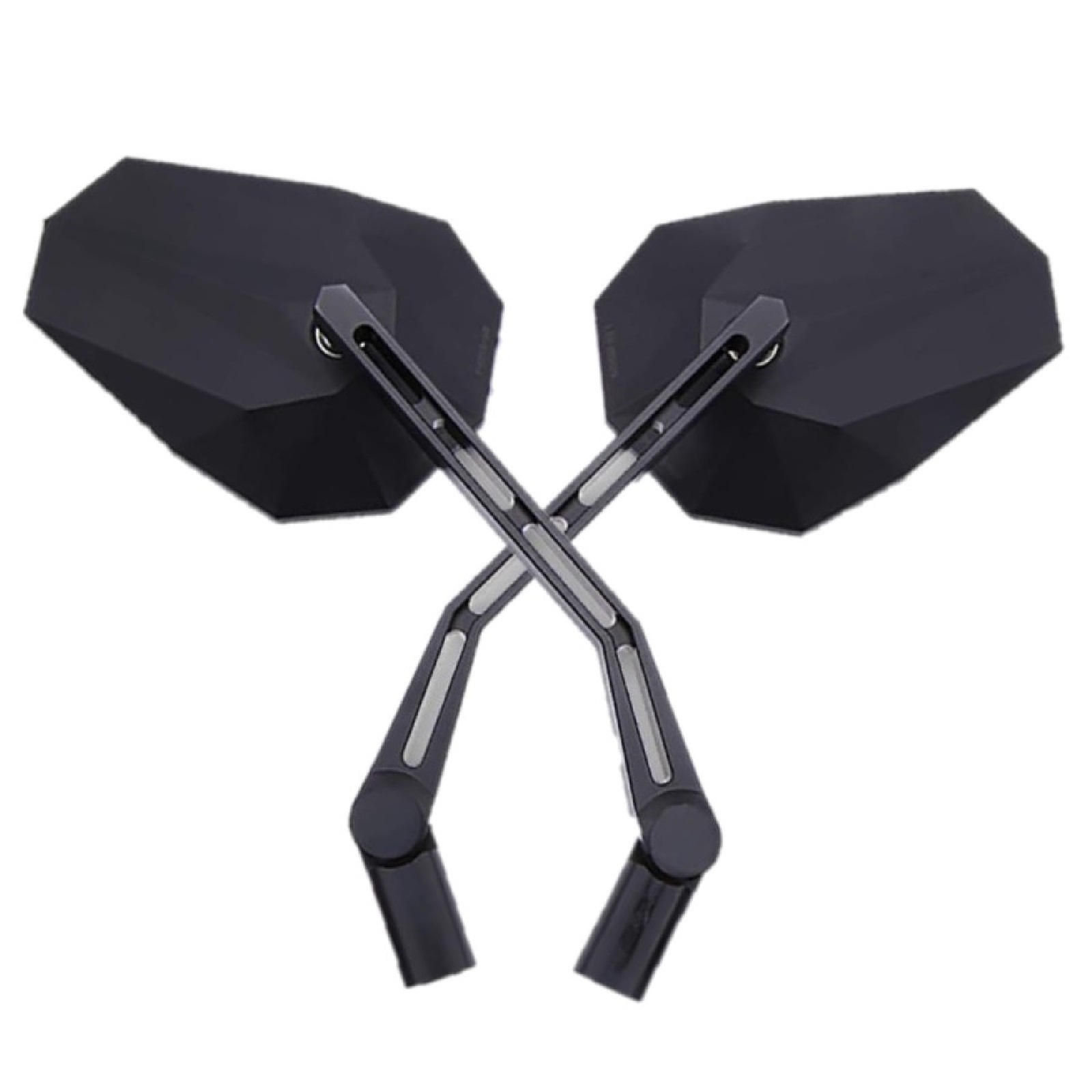 Spiegelpaar passt für viele Fahrzeuge aus Kunststoff in schwarz mit M10 Gewinde Beidseitig montierbar