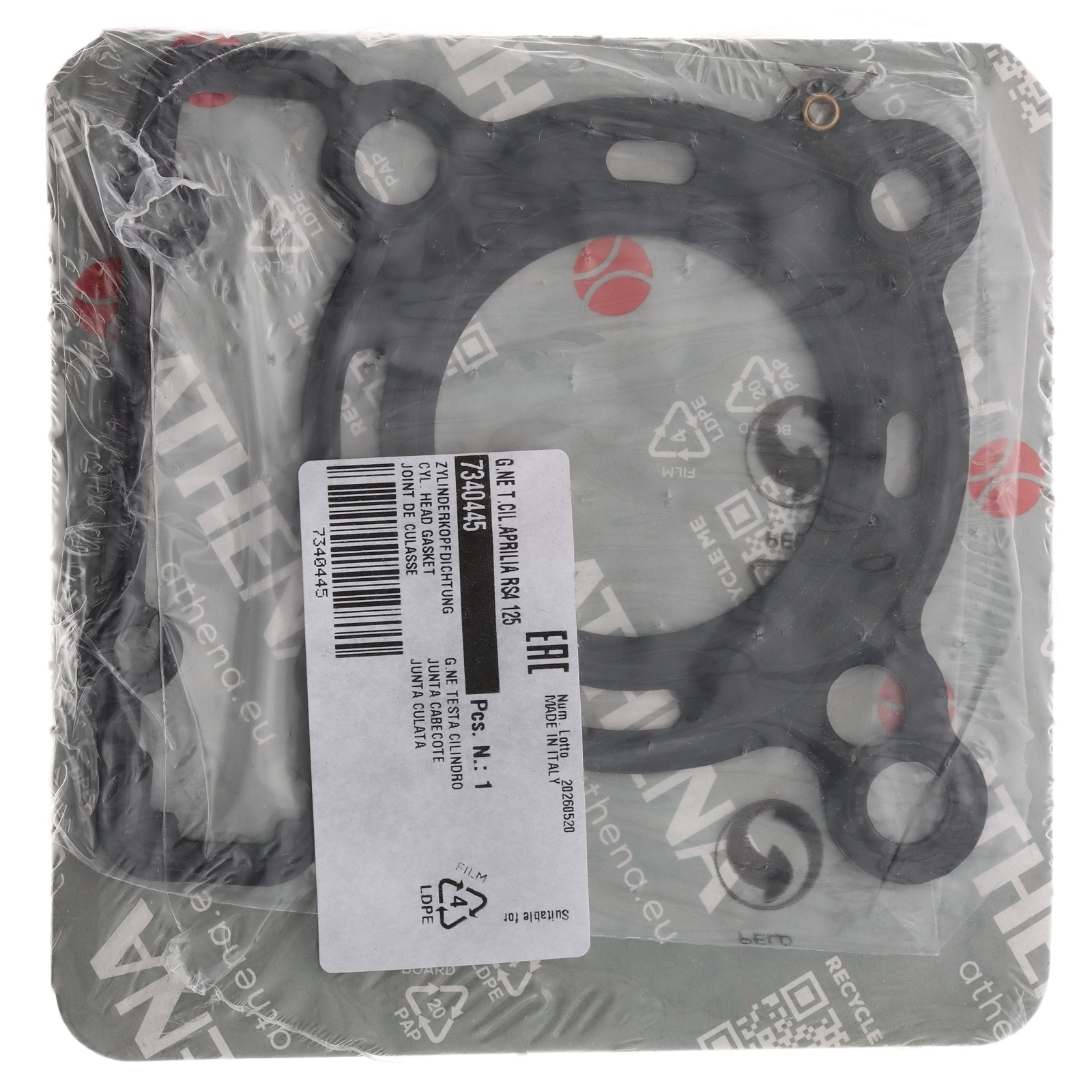 Zylinderkopfdichtung S410010001018 für Derbi Mulhacen GPR Senda 125 Aprilia RS4 Scarabeo