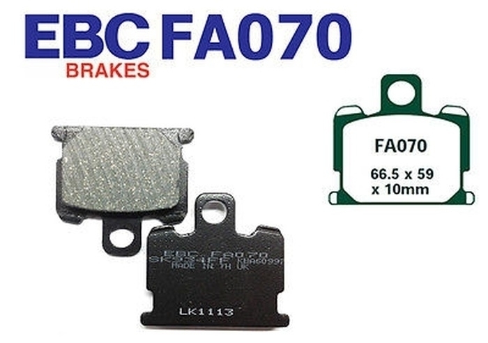 EBC Bremsbeläge FA070 für Yamaha RD RX XJ 50 80 250 350 550 MX SE LC 4V8