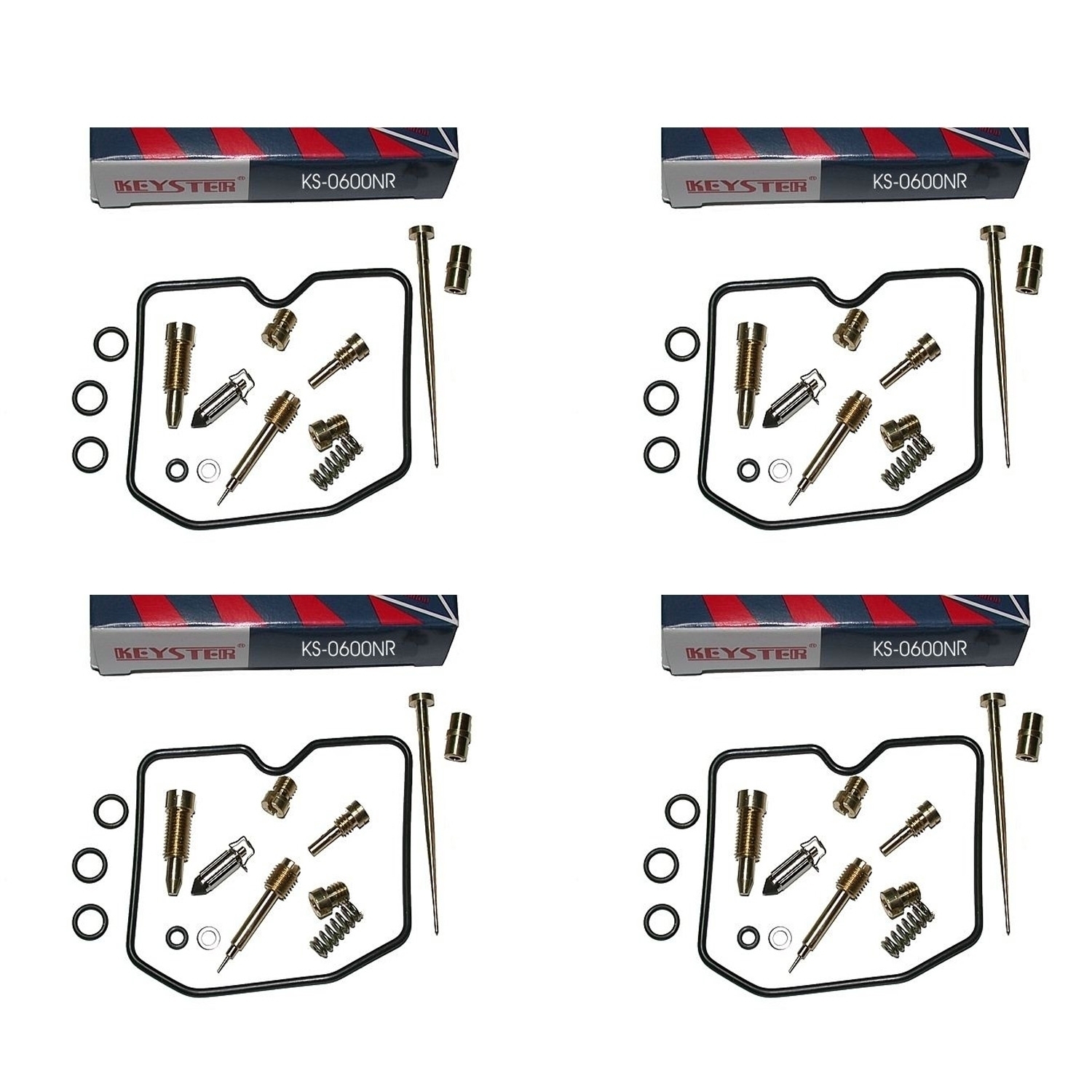 4x Keyster KS-0600NFR Vergaser Reparatursatz für Suzuki GSF 600 S SU Bandit 1995 - 1999