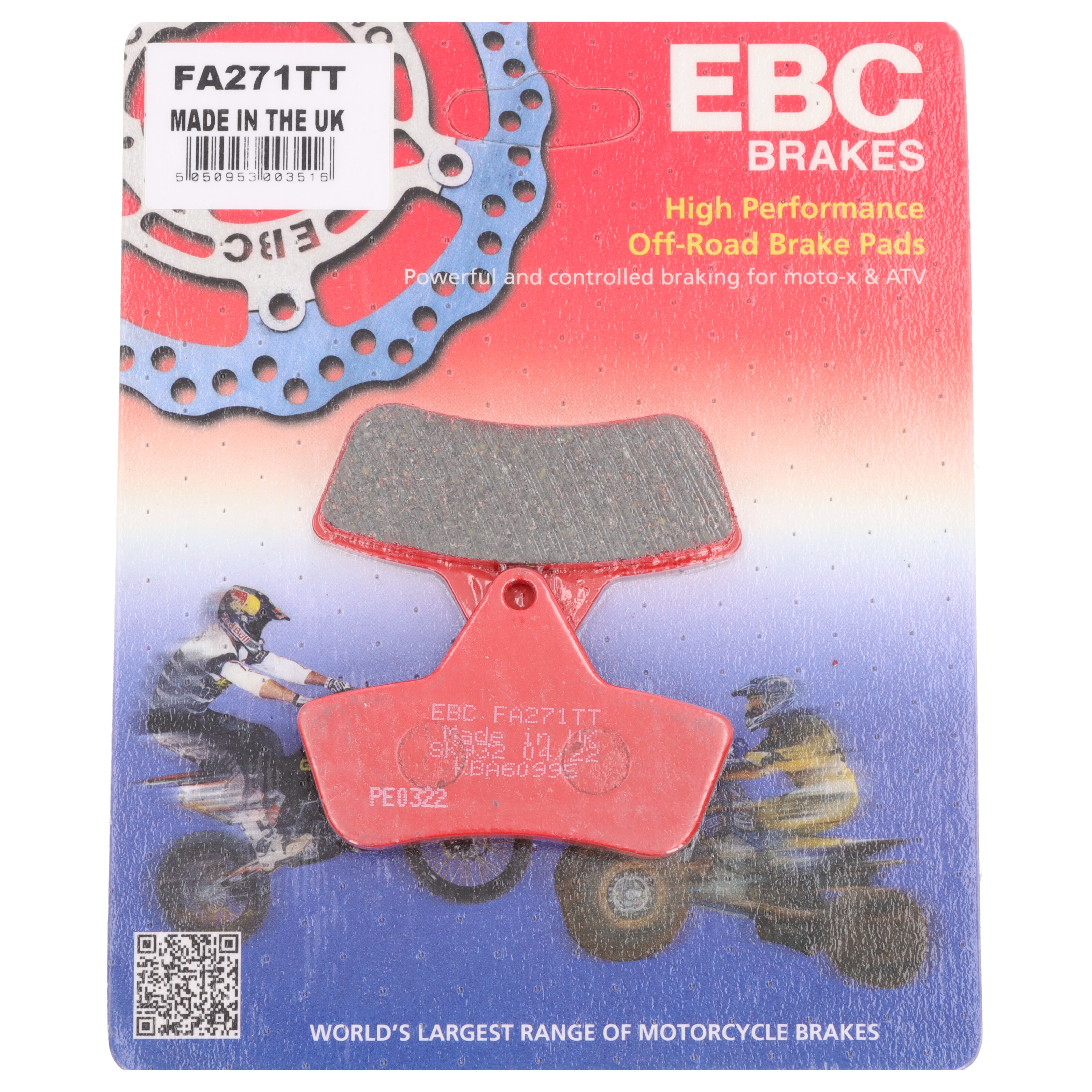 EBC Bremsbeläge FA271TT für Arctic Cat TBX TRV 2WD 4WD FIS H1 Automatik