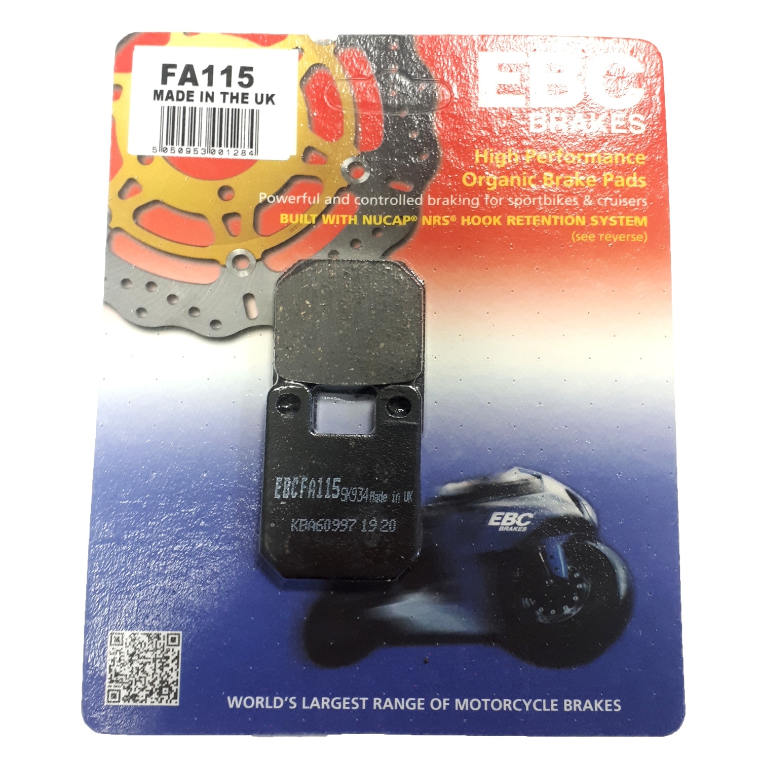 EBC FA115 Bremsbeläge für Aprilia CPI Beta Derbi KTM Peugeot Rieju Yamaha
