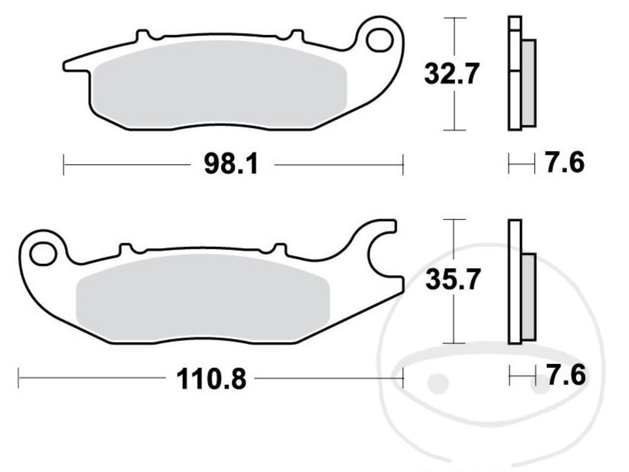 2x TRW Bremsbeläge vorn + hinten MCB759LC MCB738LC für Honda CBR 125 JC34 JC39 2004-2010