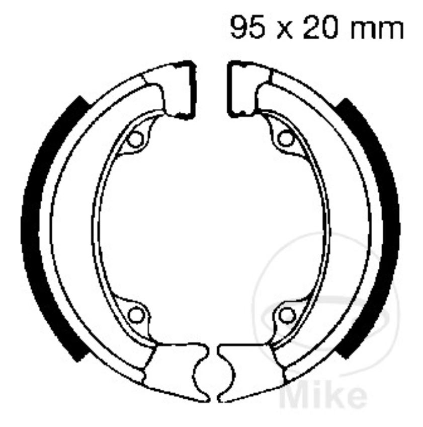 EBC Bremsbacken für Honda NB ND NH QR PGO Star 50 80 SYM Fiddle 50