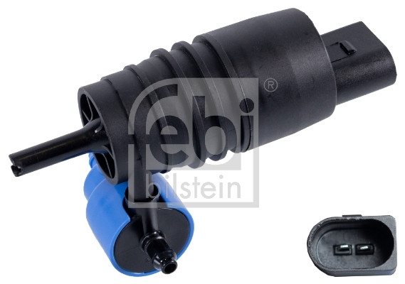 Febi 26259 Waschwasserpumpe Wischwasserpumpe für VW Audi Seat Skoda BMW Ford Peugeot Mercedes