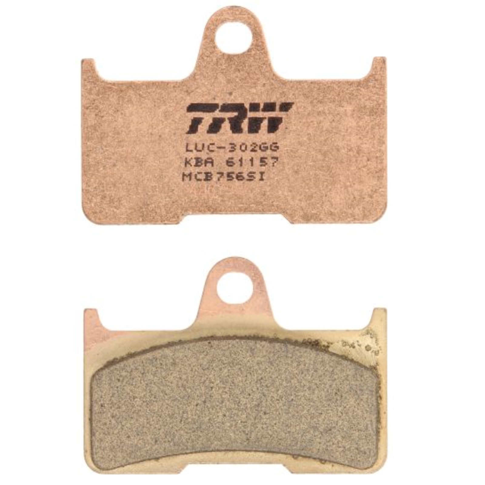 TRW MCB756SI Sintermetall Bremsbeläge hinten für Yamaha YFM660 FWA Grizzly Goes CFMoto Rancher