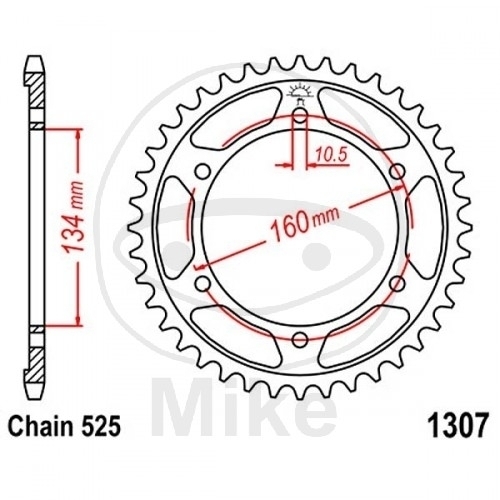 JT Kettenrad 44 Zähne Teilung 525 / JTR1307.44 JT Sprockets