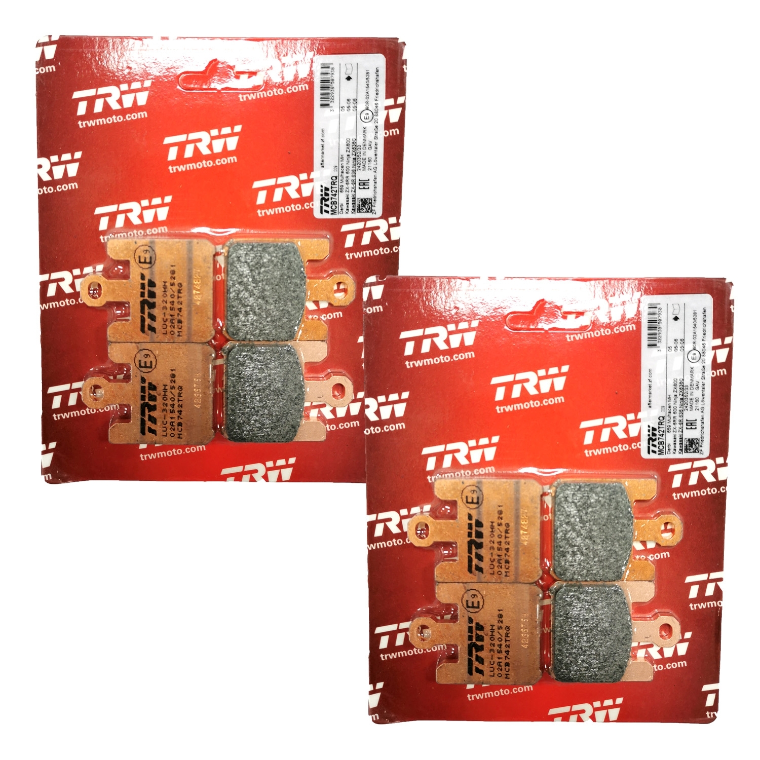 2x TRW MCB742TRQ Racing Bremsbeläge vorne für Suzuki GSX-R Kawasaki ZX6R ZX6RR ZX10R ZX12R