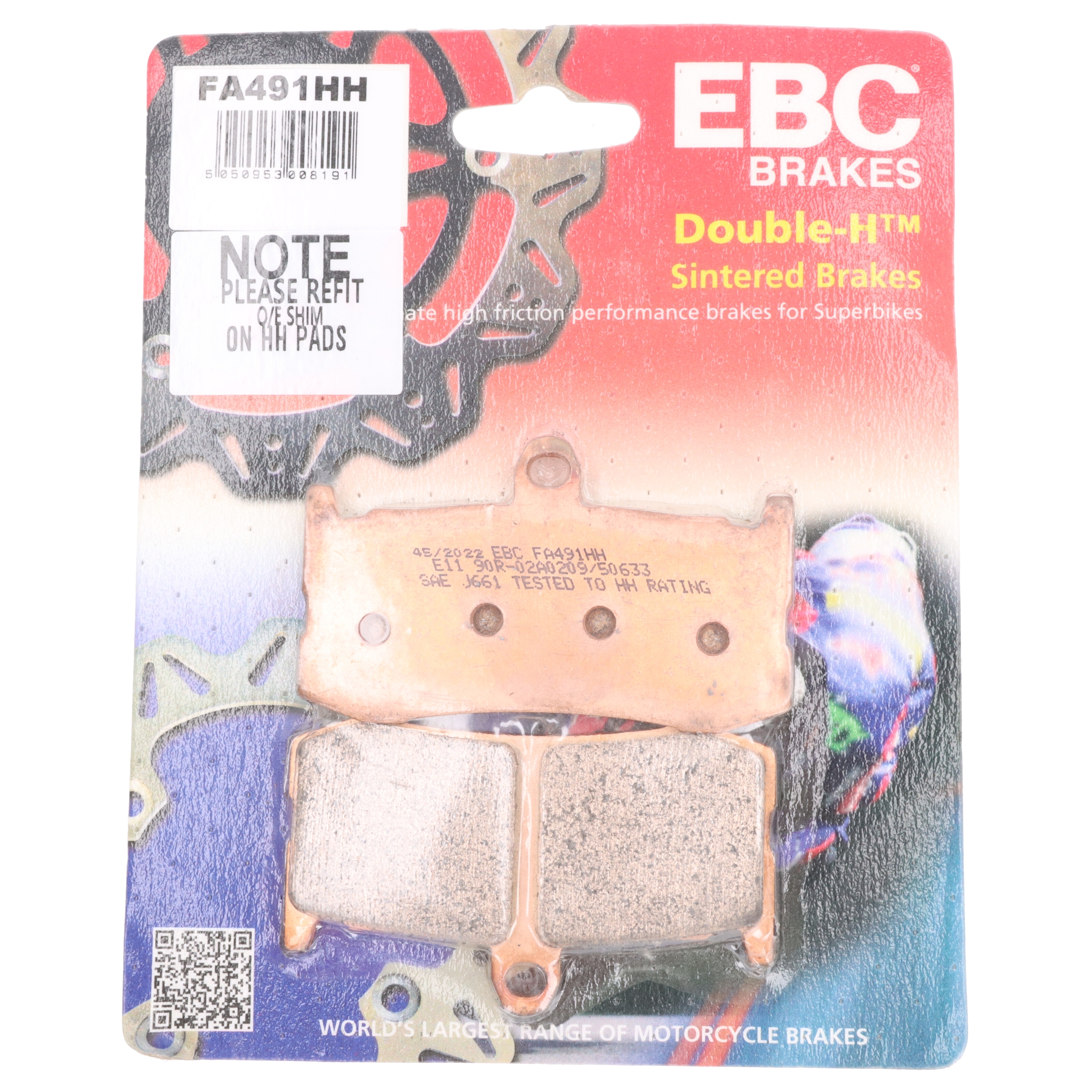 EBC Bremsbeläge FA491HH für Triumph Daytona 675 ABS Street Triple RX