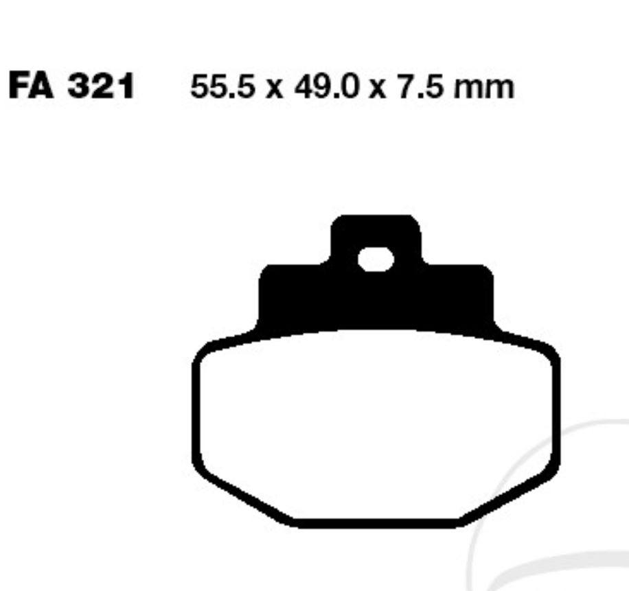 EBC Bremsbeläge SFA321 für Benelli Gilera Adiva Runner DANN AC VX VXR 4T VX VXR