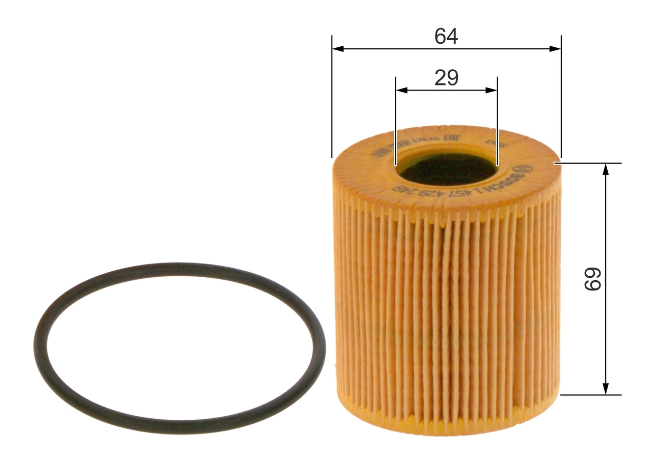 BOSCH 1457429249 Ölfilter für Citroen Jumper Fiat Ducato Ford Mini Opel Peugeot Toyota Volvo